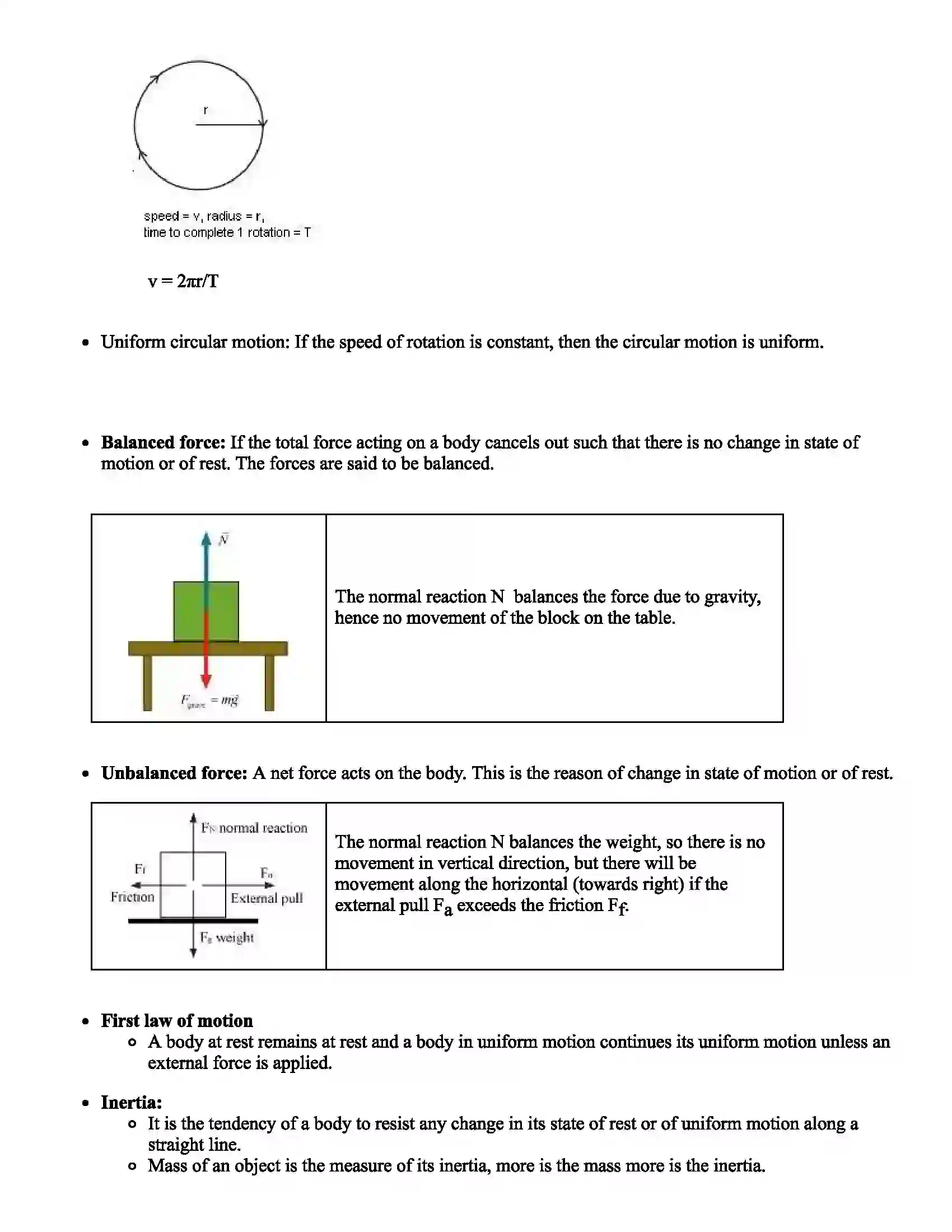 Maharashtra Board Class 9th Science Laws of Motion Revision Note 4