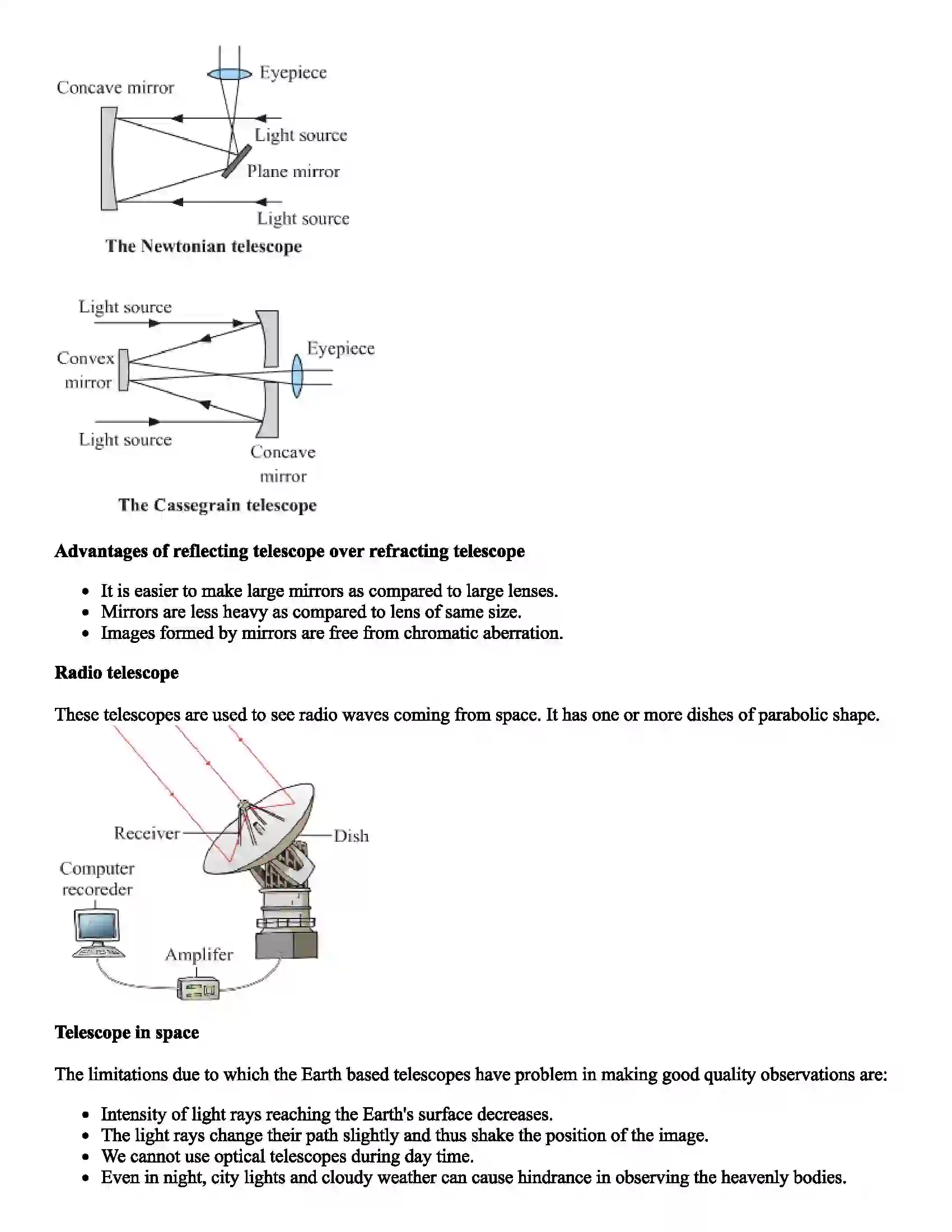 Maharashtra Board Class 9th Science Observing Space Telescope Revision Note 2