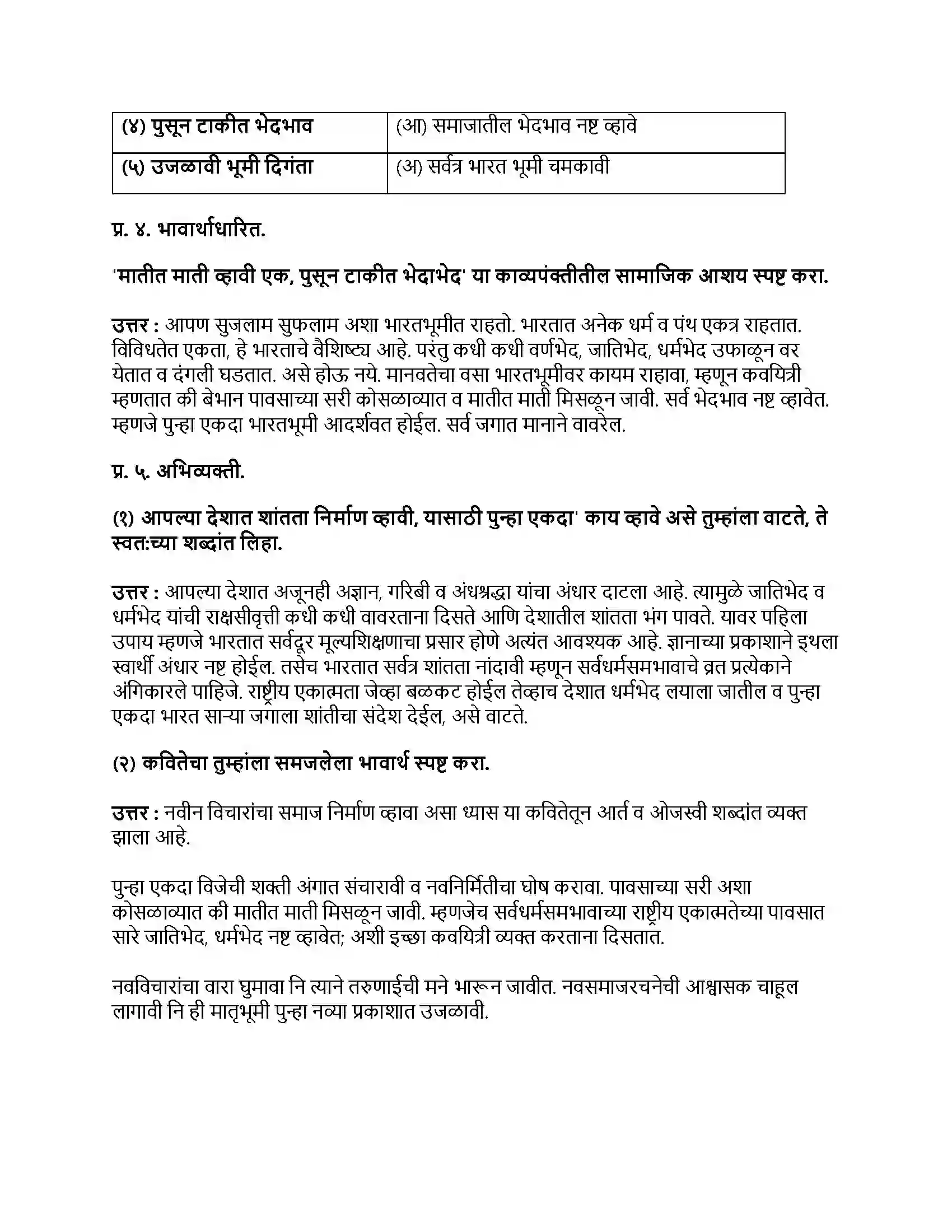 Maharashtra Board Class 9th मराठी अक्षरभारती भाग - III पुन्हा एकदा Revision Note 2