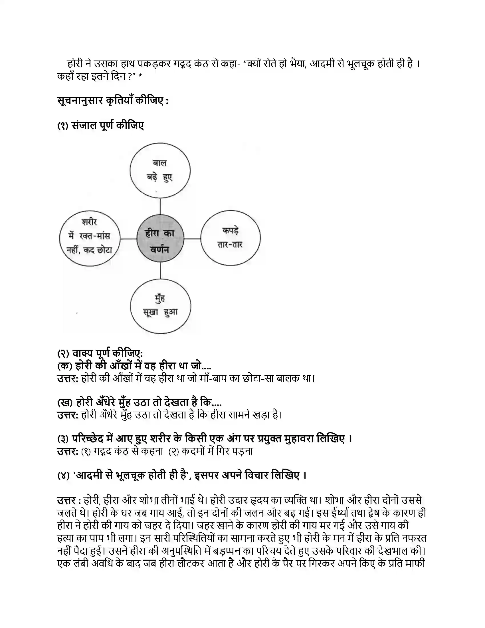 Maharashtra Board Class 9th हिंदी कुमारभारती (दूसरी इकाई) गोदान Revision Note 4