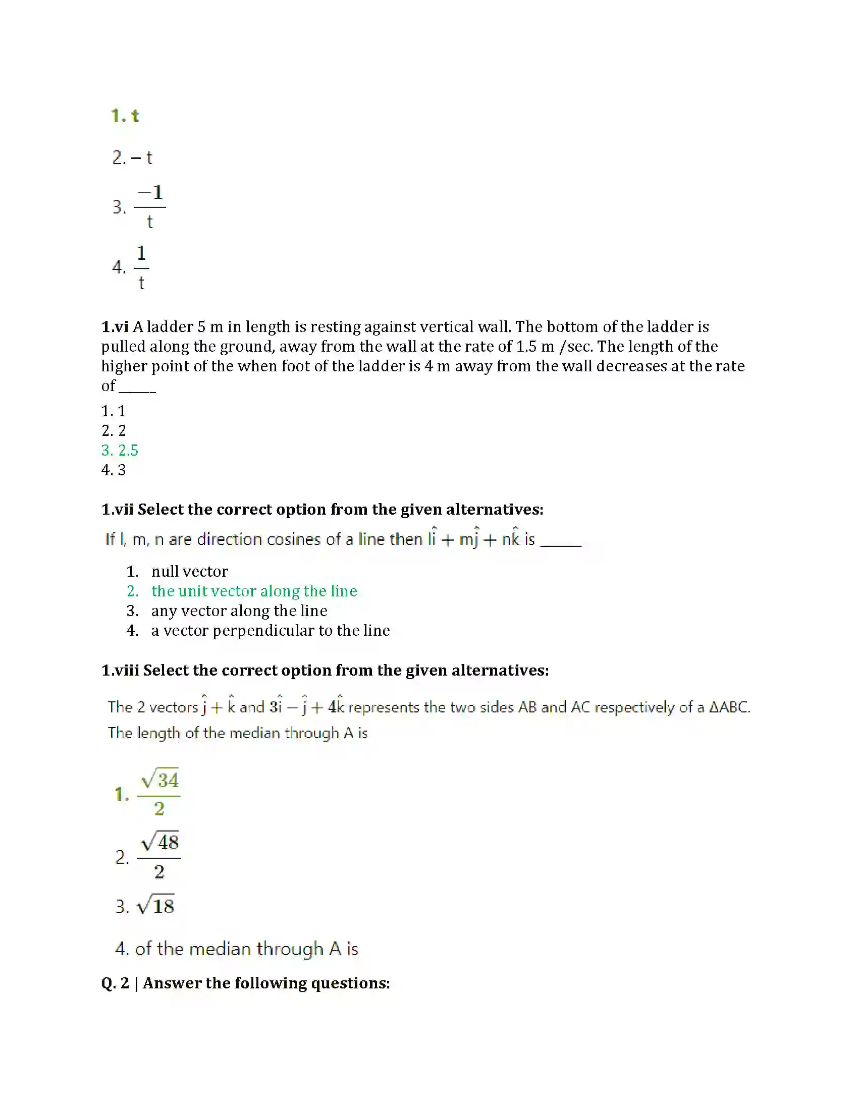 Maharashtra Board Class 12th 2021 Maths Sample Paper 3