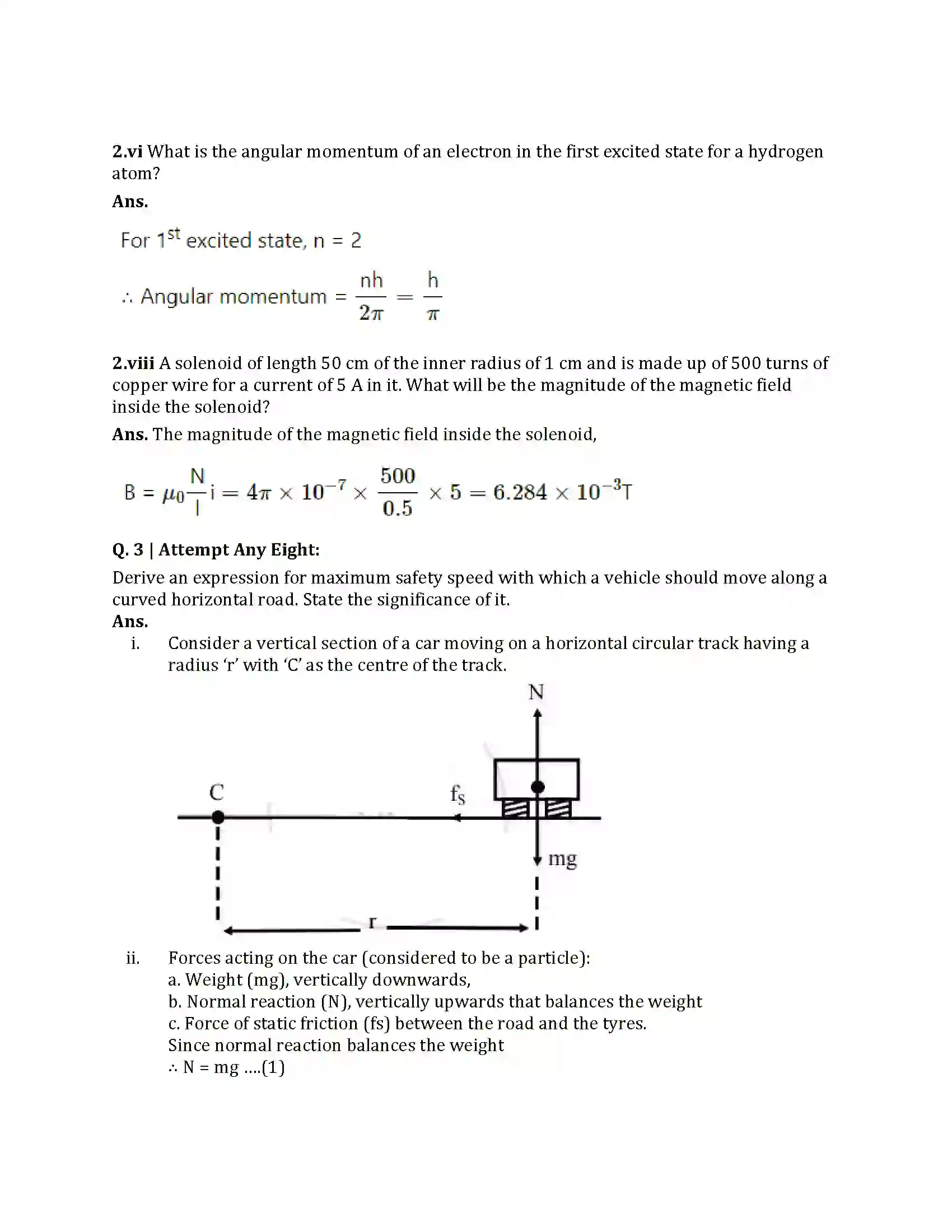 Maharashtra Board Class 12th 2021 Physics Sample Paper 4
