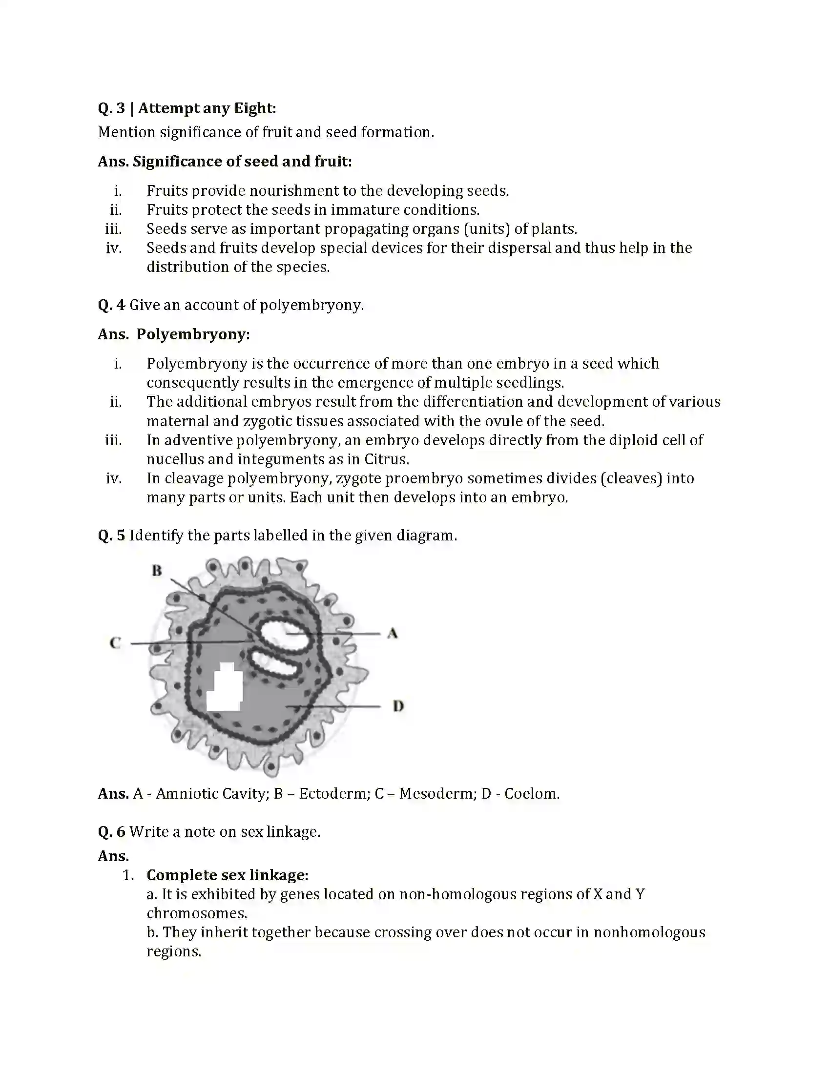 Maharashtra Board Class 12th 2021 Biology Sample Paper 4