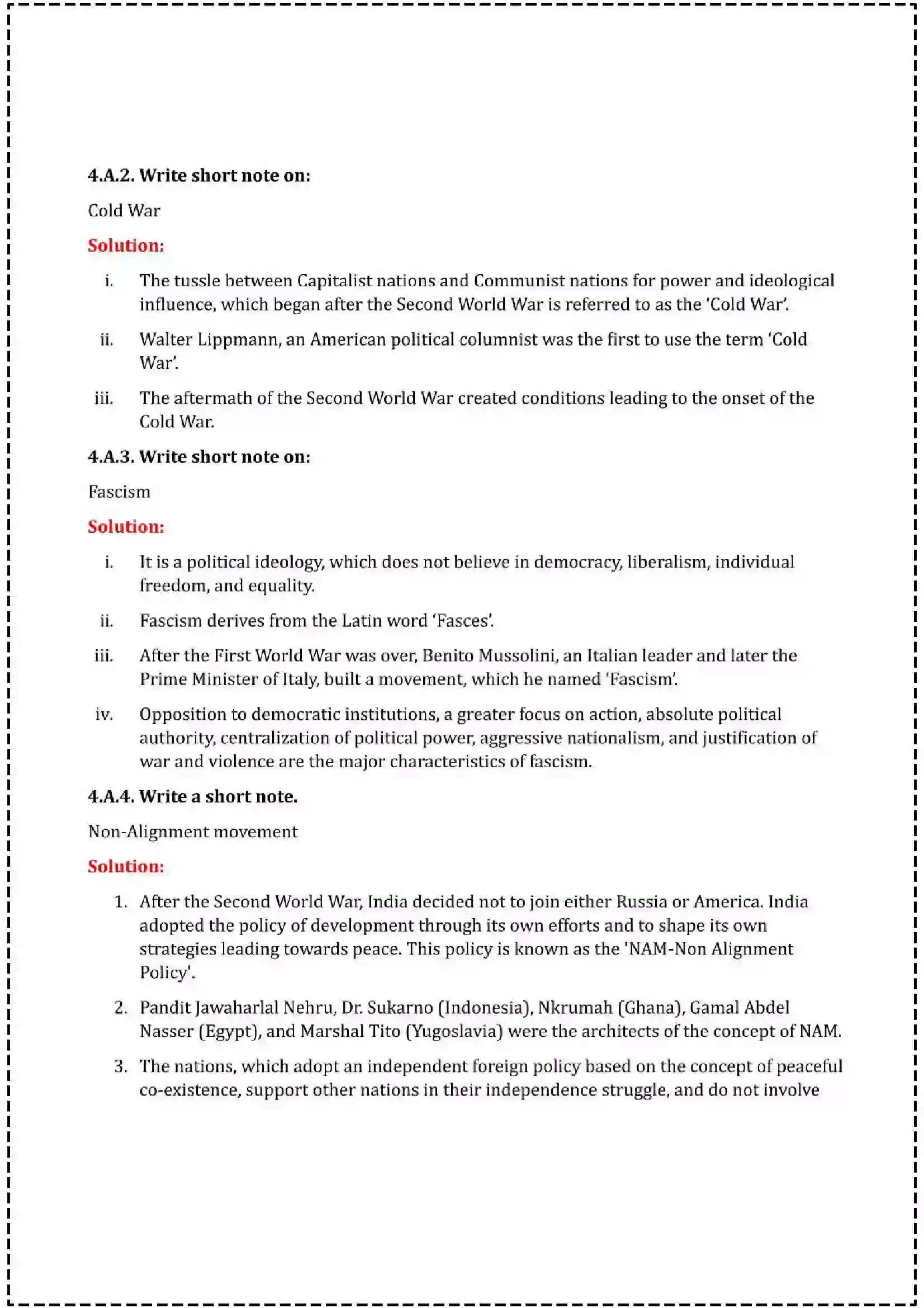 Maharashtra Board Class 12th 2025 History Set - 1 - Sample Paper 11
