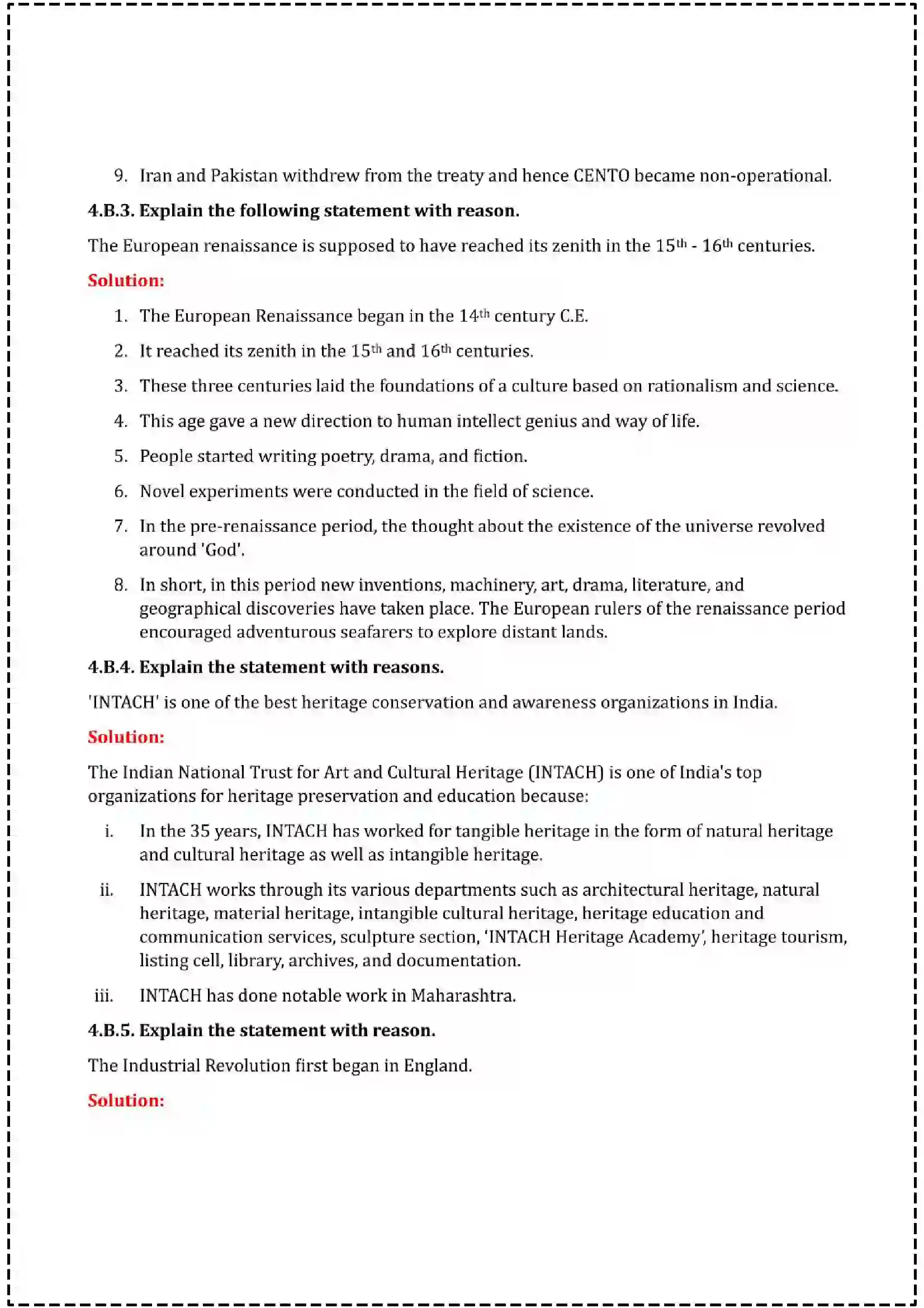 Maharashtra Board Class 12th 2025 History Set - 1 - Sample Paper 14