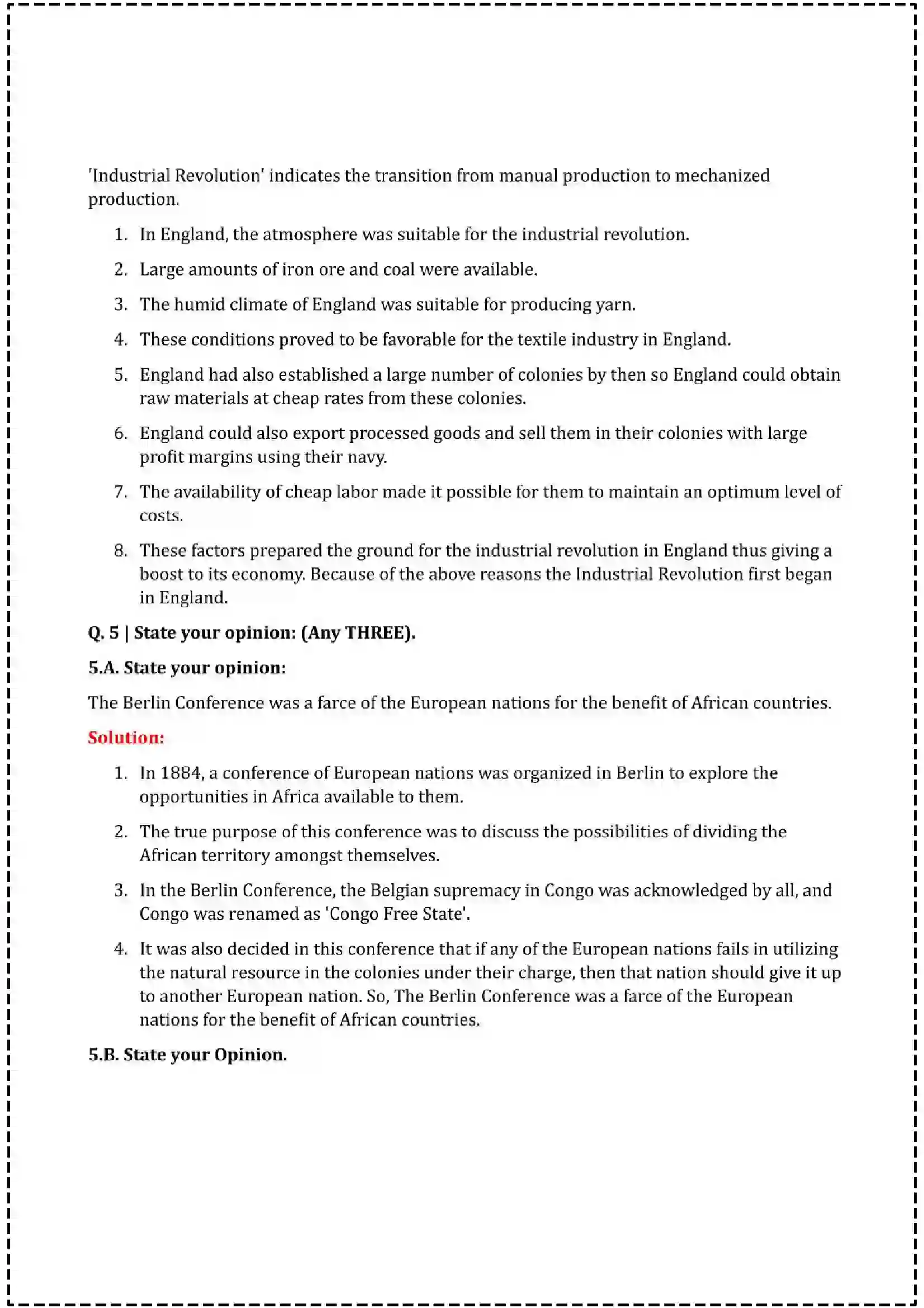 Maharashtra Board Class 12th 2025 History Set - 1 - Sample Paper 15