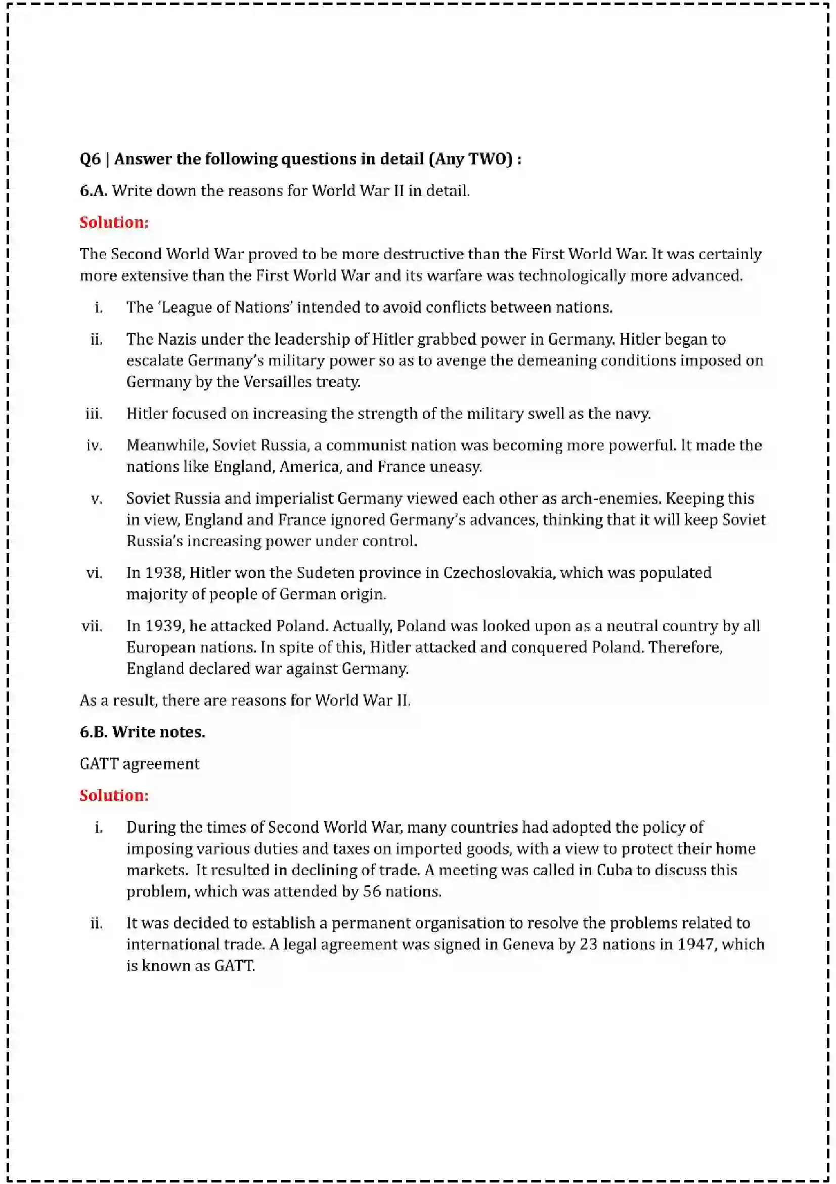 Maharashtra Board Class 12th 2025 History Set - 1 - Sample Paper 18