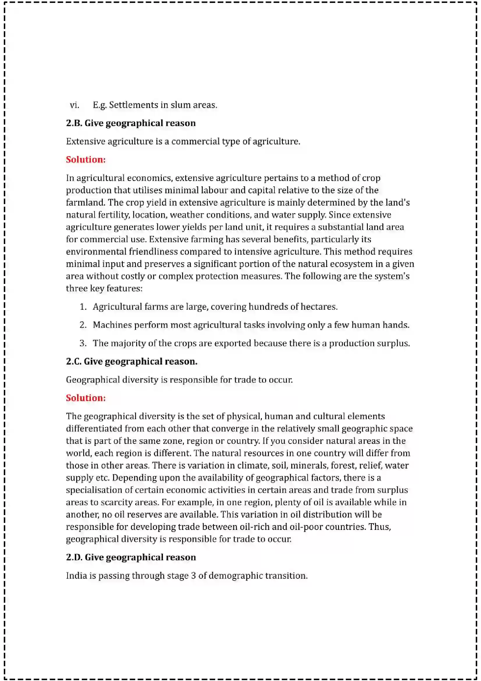 Maharashtra Board Class 12th 2025 Geography Set - 1 - Sample Paper 7