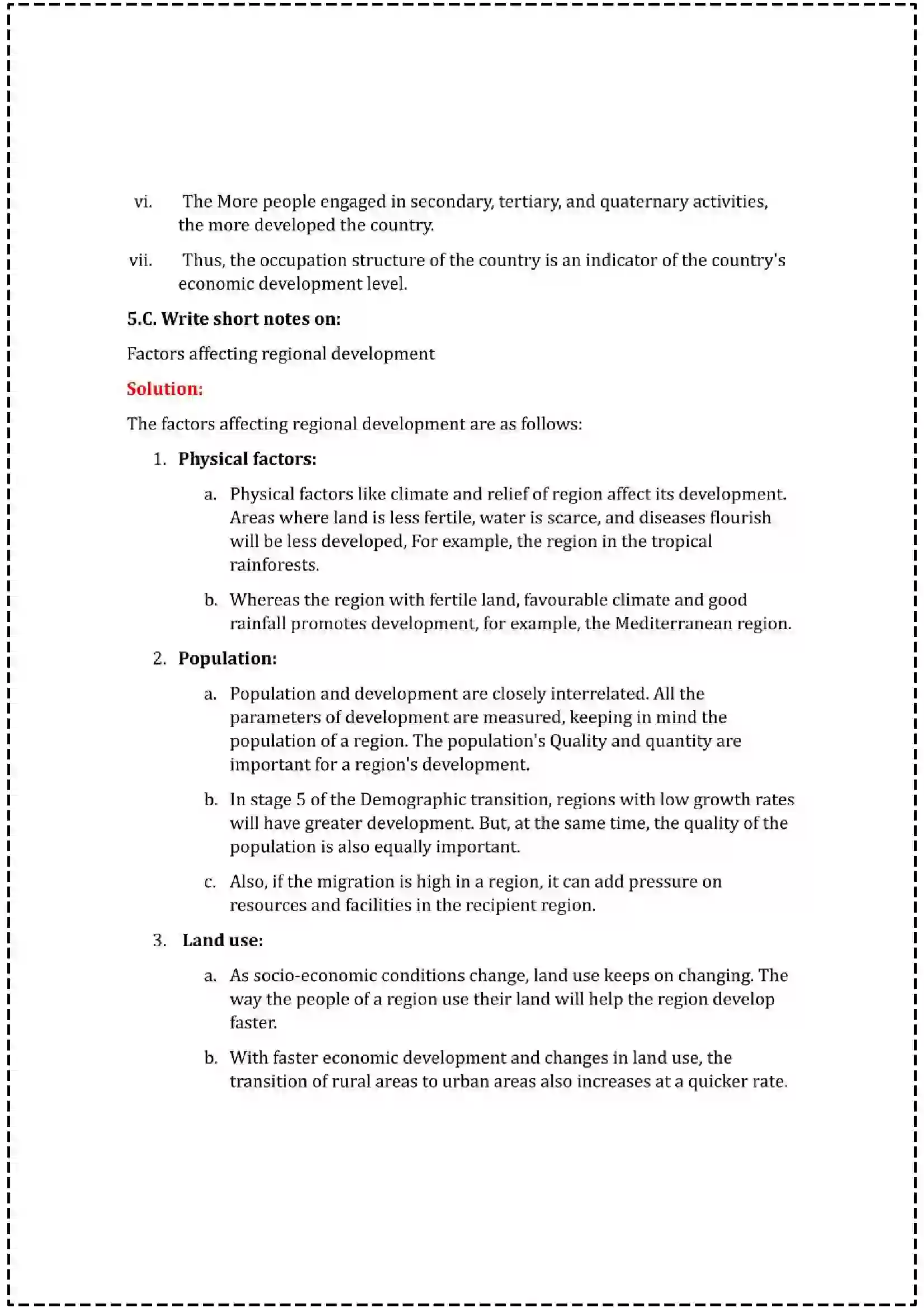 Maharashtra Board Class 12th 2025 Geography Set - 2 - Sample Paper 16