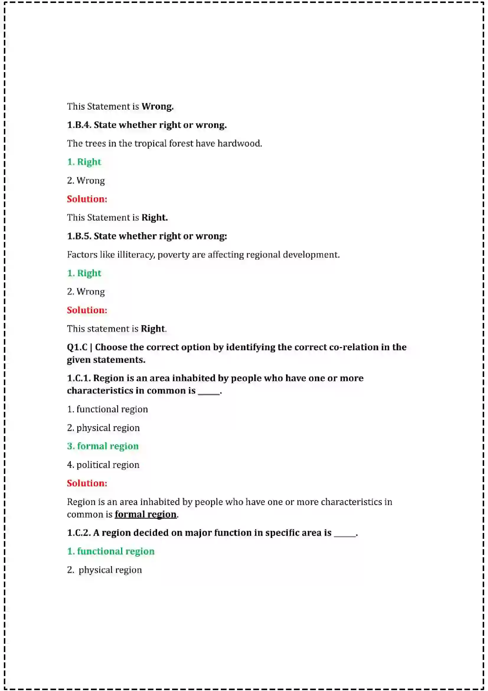 Maharashtra Board Class 12th 2025 Geography Set - 2 - Sample Paper 3