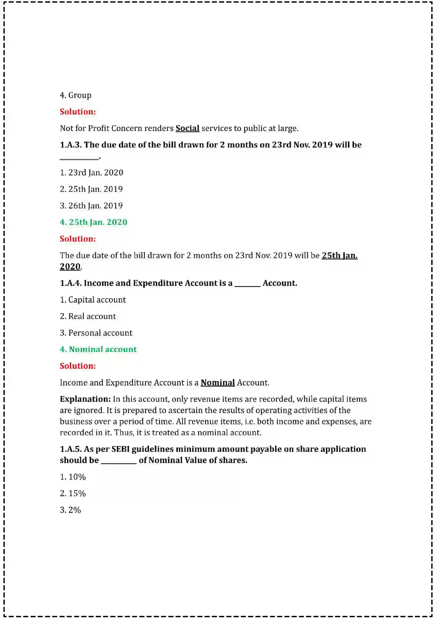 Maharashtra Board Class 12th 2025 Book Keeping & Accountancy Set - 2 - Sample Paper 2