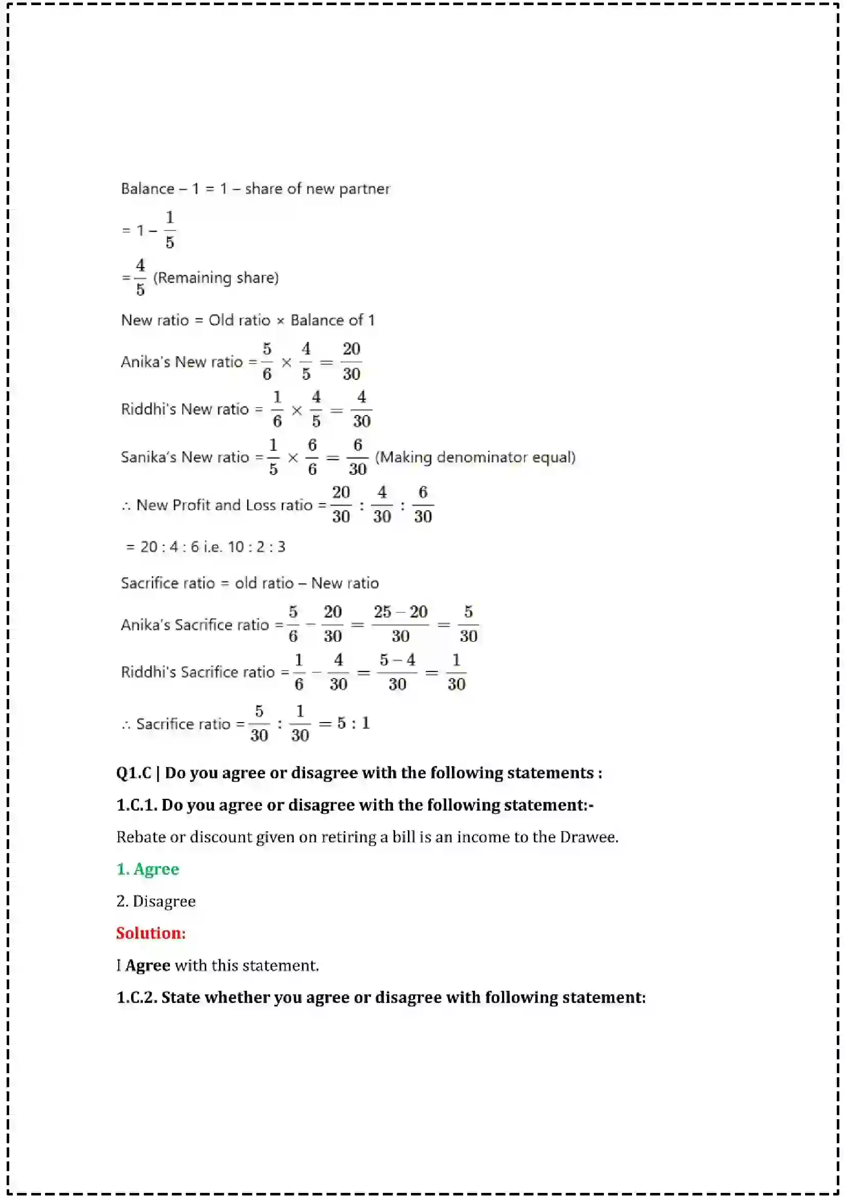 Maharashtra Board Class 12th 2025 Book Keeping & Accountancy Set - 3 - Sample Paper 5
