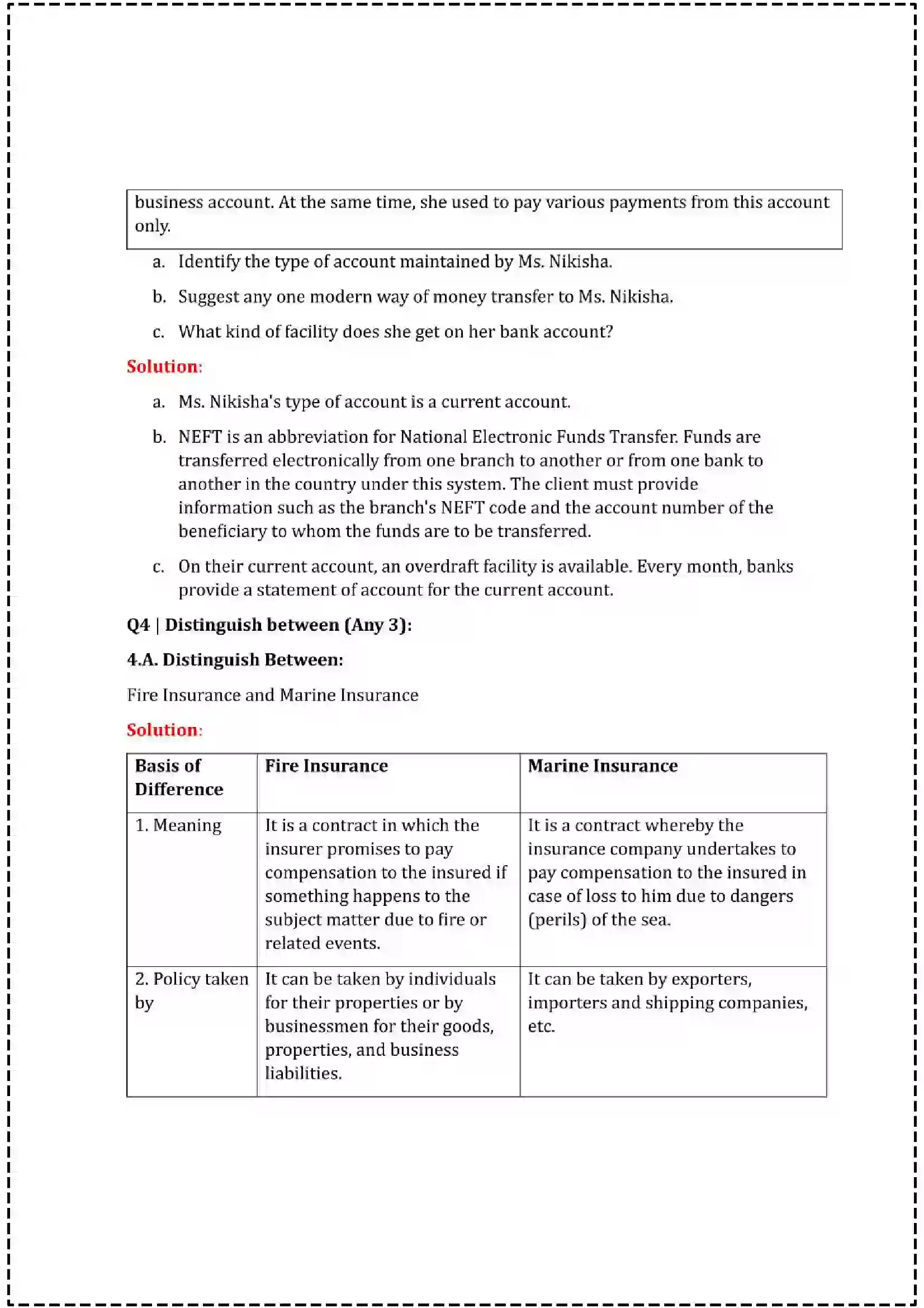 Maharashtra Board Class 12th 2025 Organisation of Commerce & Management Set - 1 - Sample Paper 10