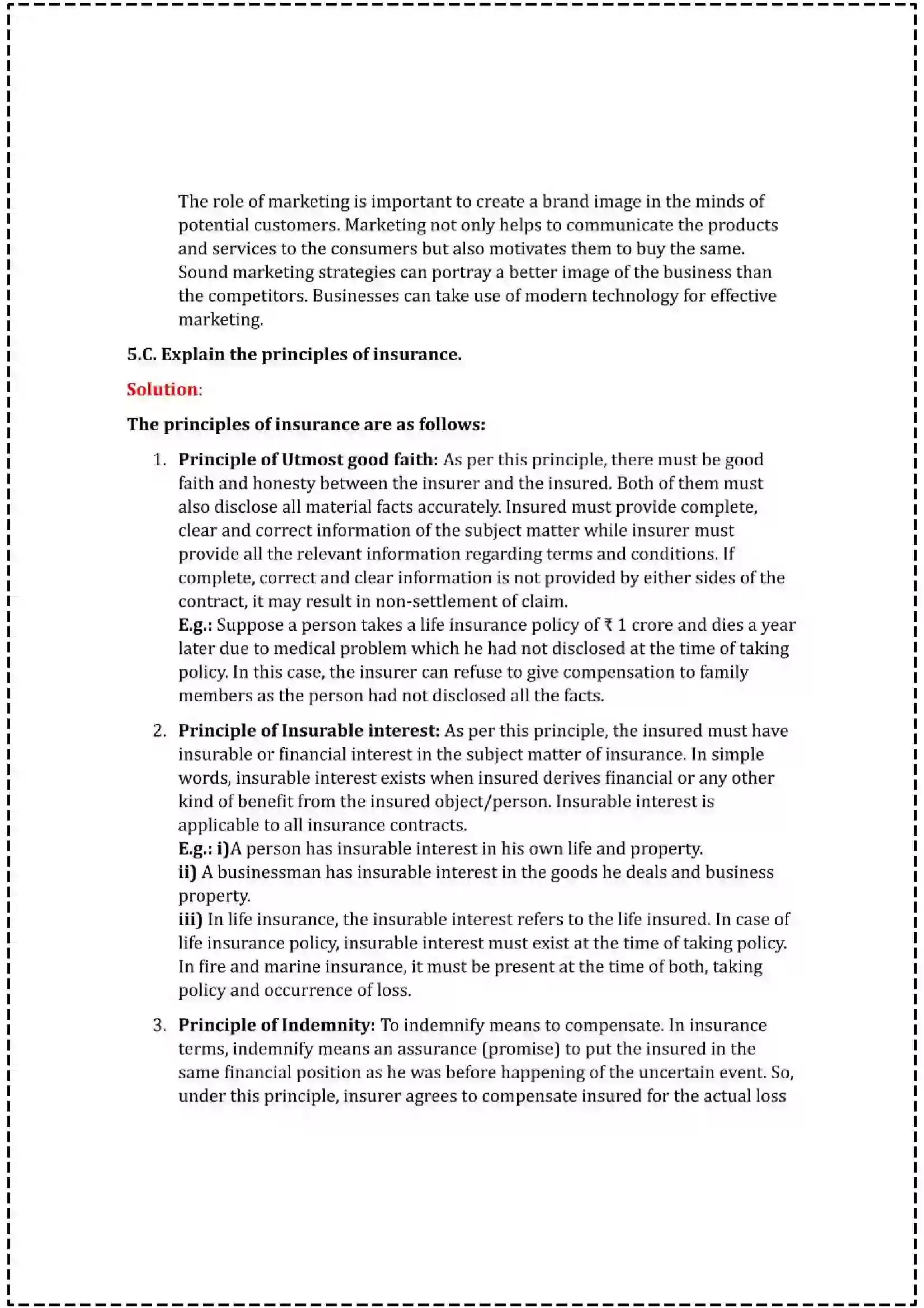 Maharashtra Board Class 12th 2025 Organisation of Commerce & Management Set - 1 - Sample Paper 19