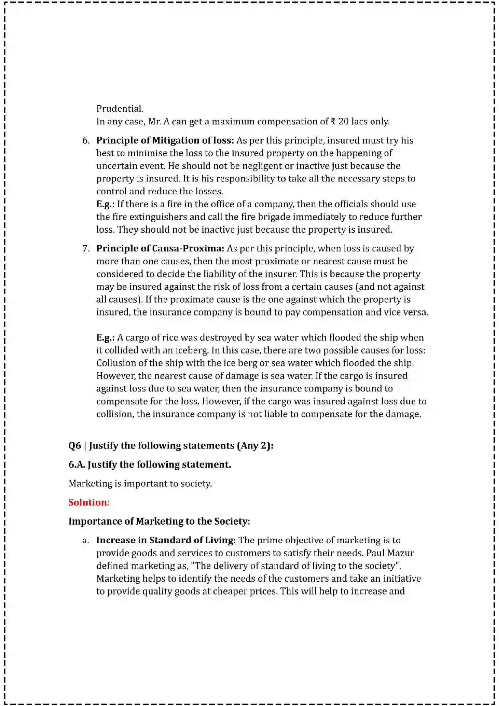 Maharashtra Board Class 12th 2025 Organisation of Commerce & Management Set - 1 - Sample Paper 21