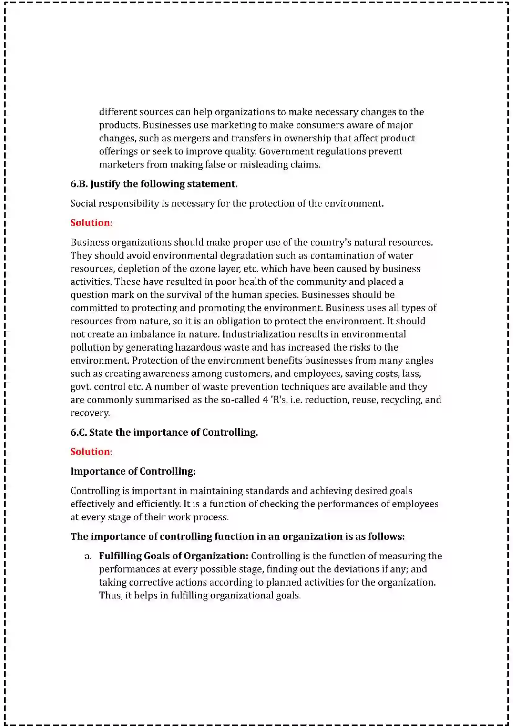 Maharashtra Board Class 12th 2025 Organisation of Commerce & Management Set - 1 - Sample Paper 23