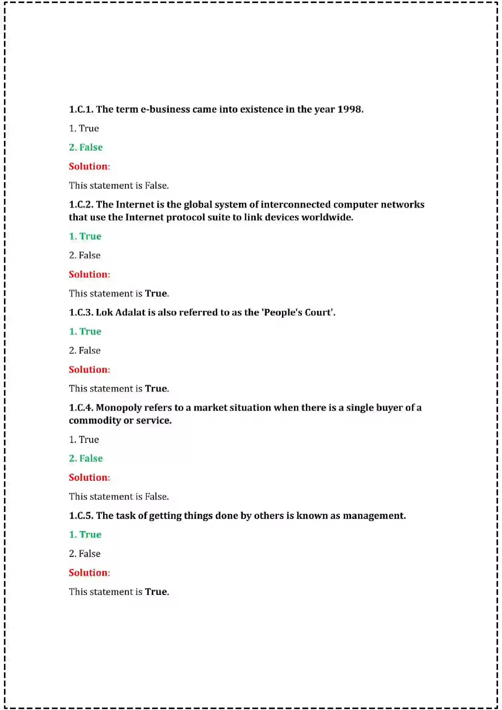 Maharashtra Board Class 12th 2025 Organisation of Commerce & Management Set - 1 - Sample Paper 4