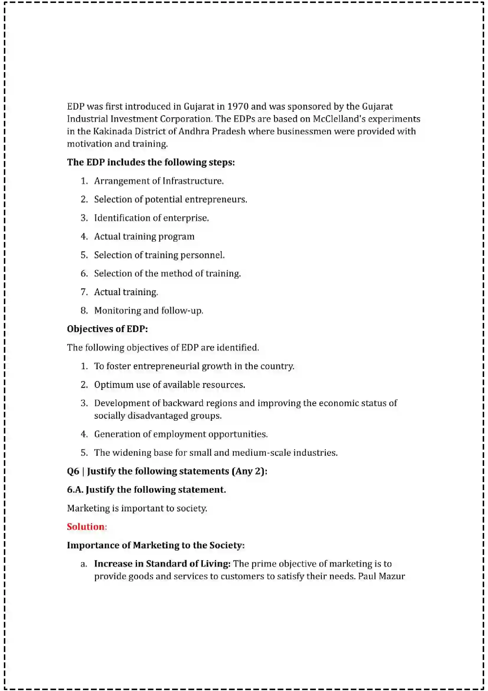 Maharashtra Board Class 12th 2025 Organisation of Commerce & Management Set - 2 - Sample Paper 16