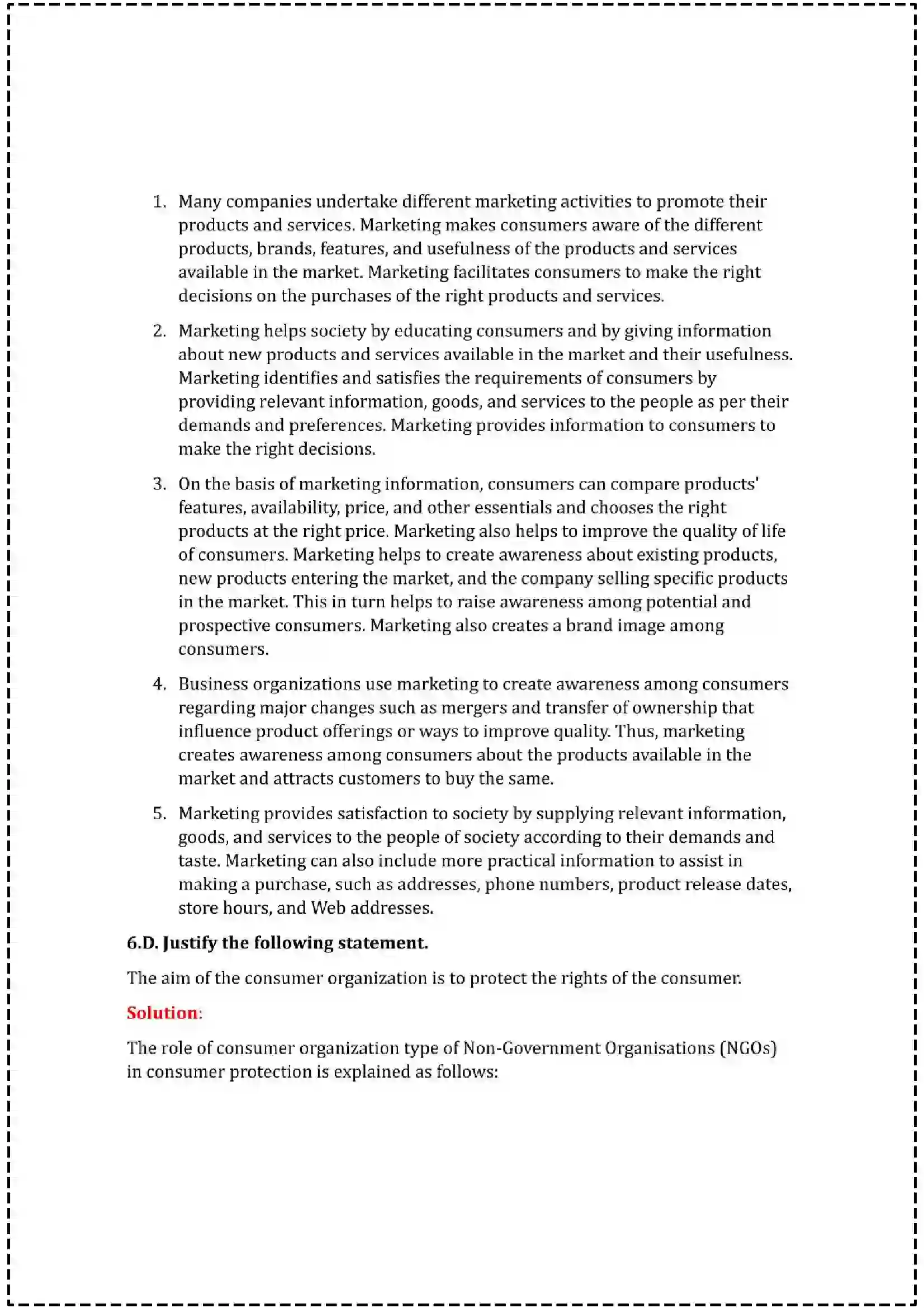 Maharashtra Board Class 12th 2025 Organisation of Commerce & Management Set - 2 - Sample Paper 19