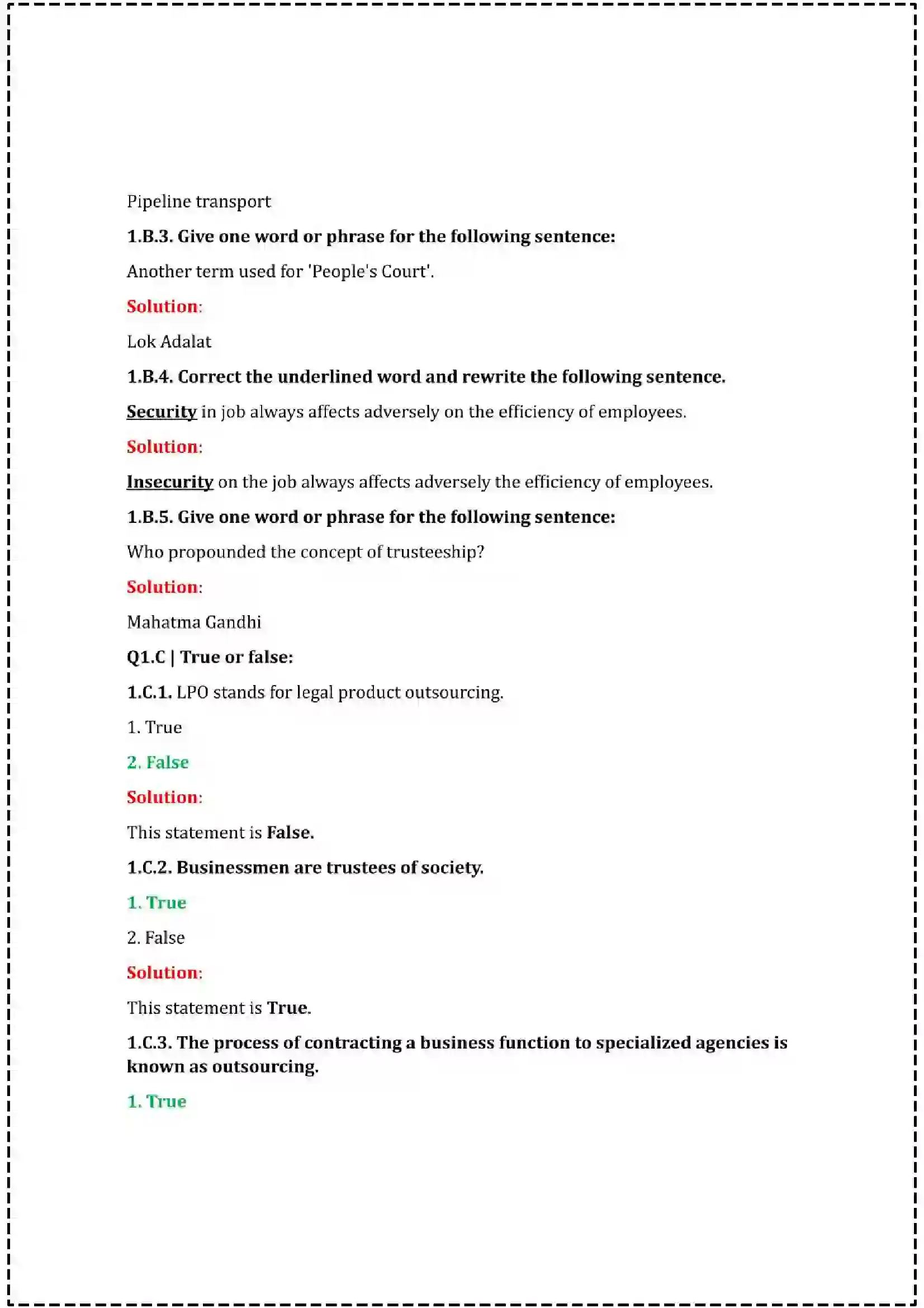Maharashtra Board Class 12th 2025 Organisation of Commerce & Management Set - 2 - Sample Paper 3