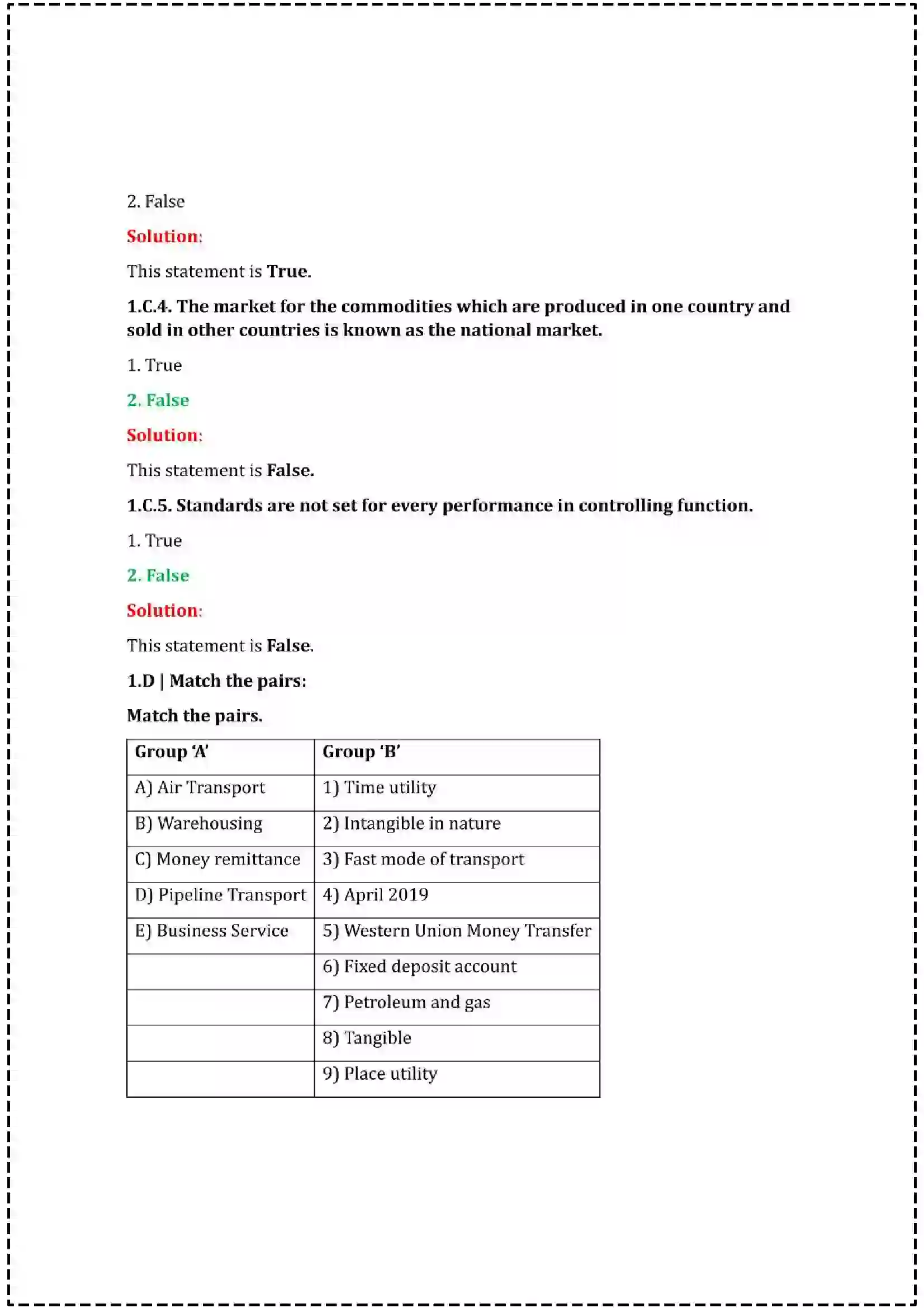 Maharashtra Board Class 12th 2025 Organisation of Commerce & Management Set - 2 - Sample Paper 4