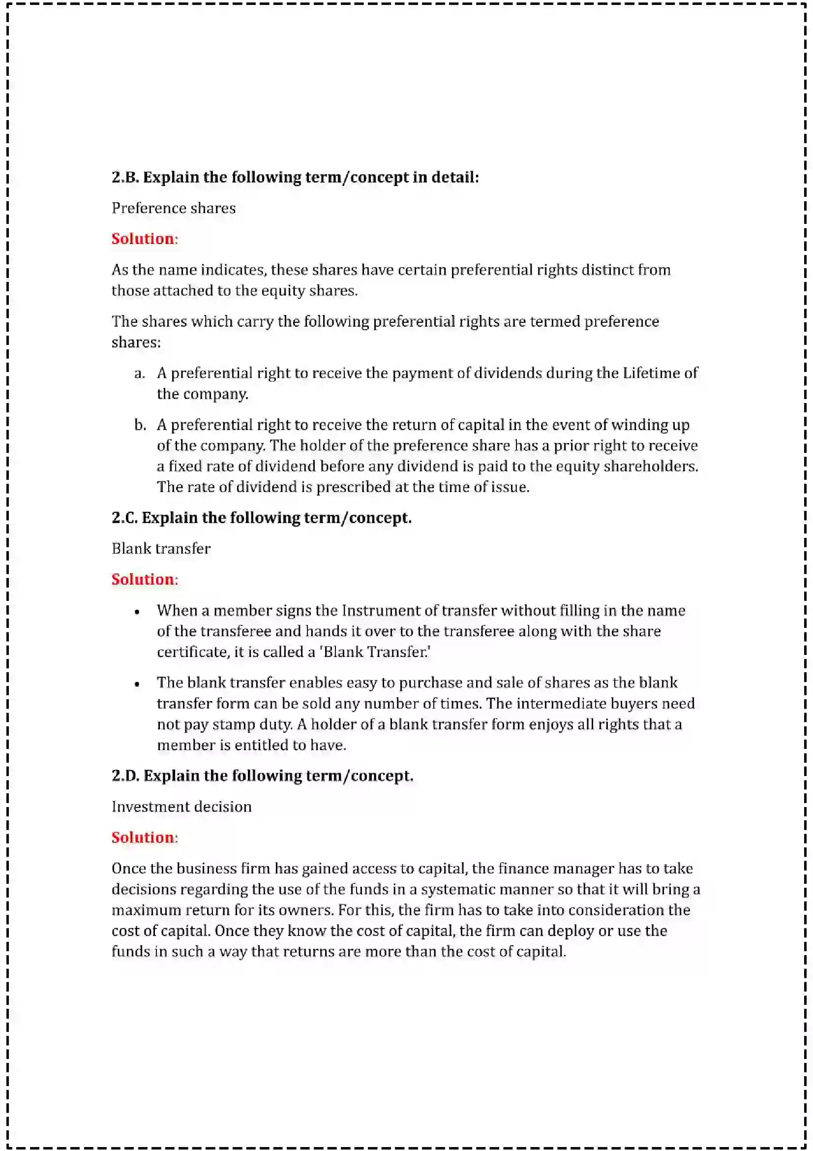 Maharashtra Board Class 12th 2025 Secretarial Practice Set - 1 - Sample Paper 6