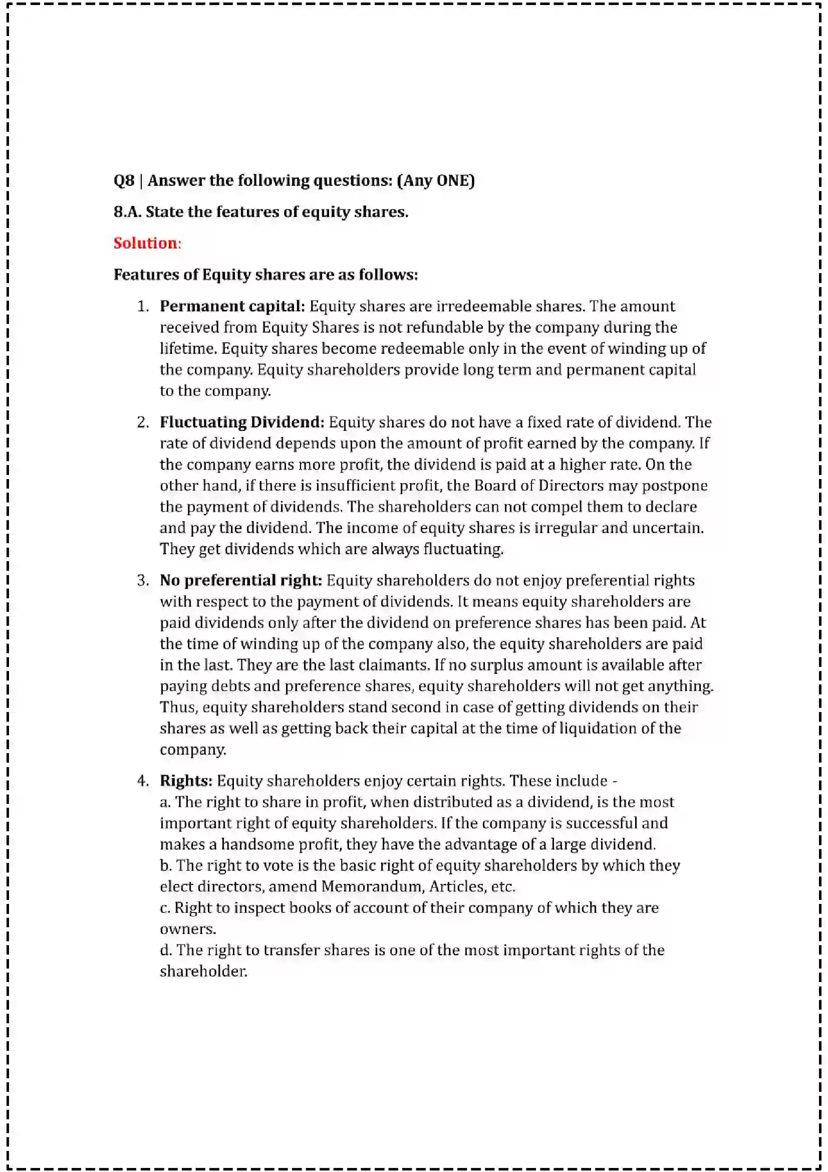 Maharashtra Board Class 12th 2025 Secretarial Practice Set - 2 - Sample Paper 20