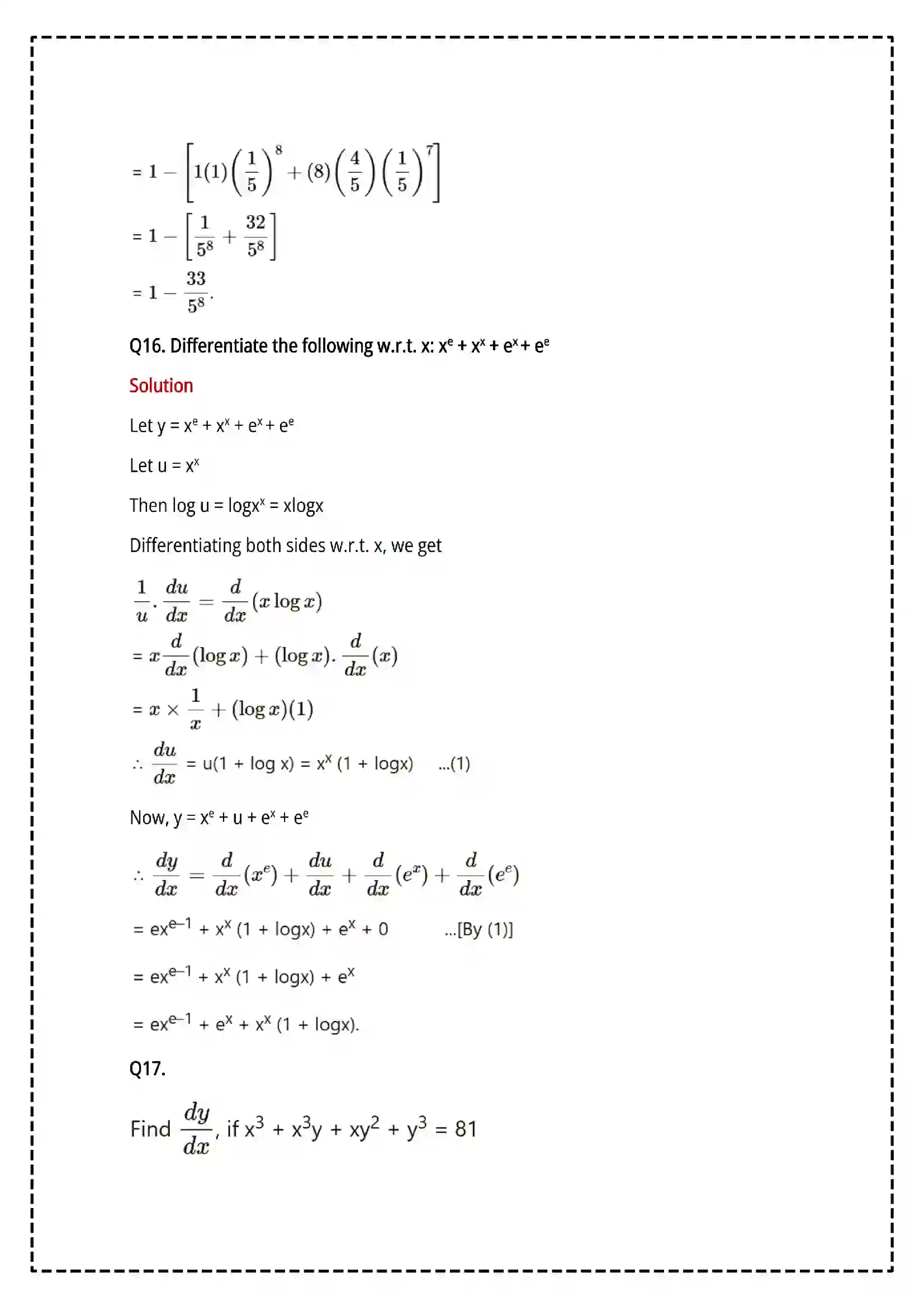 Maharashtra Board Class 12th 2025 Mathematics and Statistics Set - 1 - Sample Paper 17