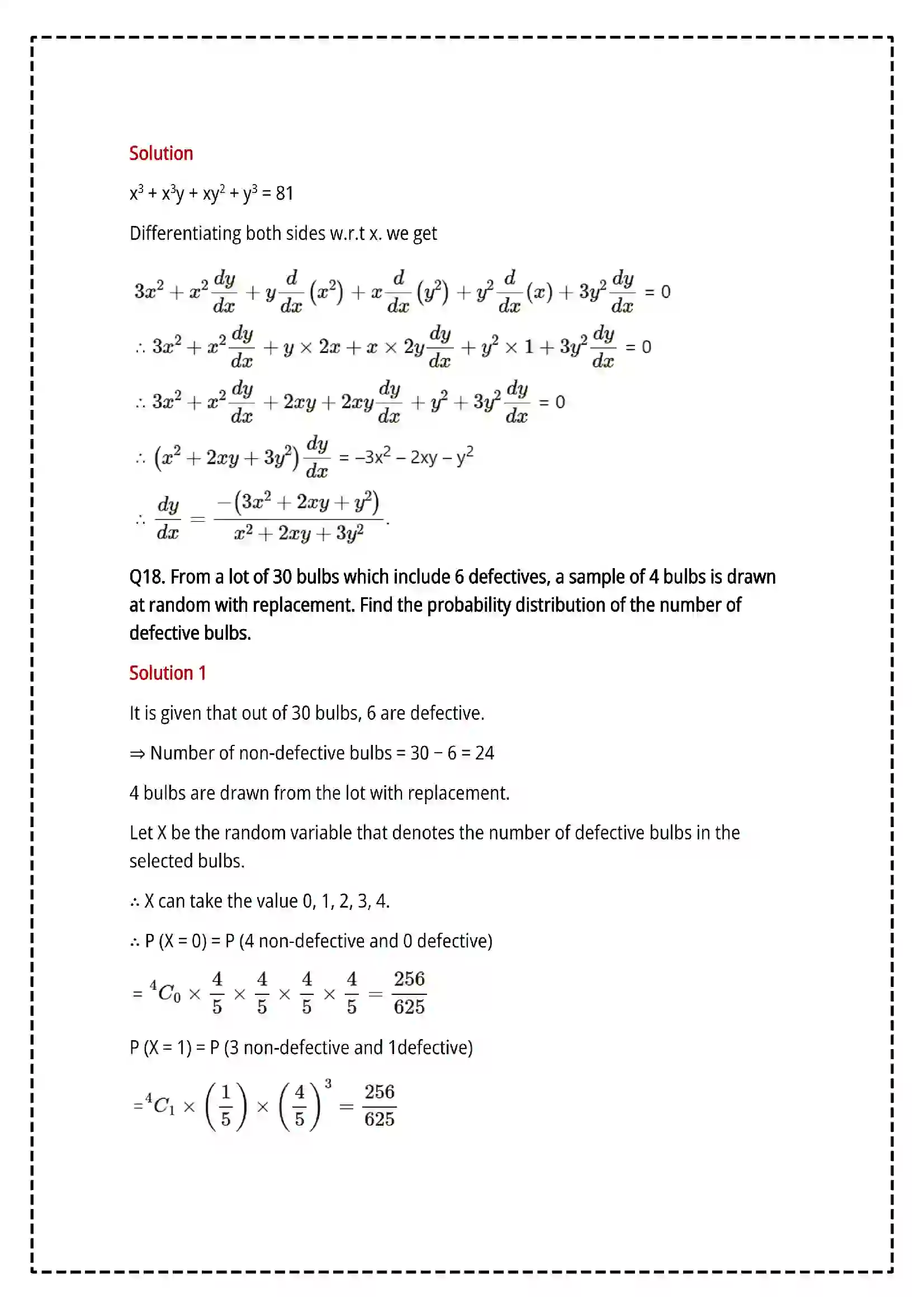 Maharashtra Board Class 12th 2025 Mathematics and Statistics Set - 1 - Sample Paper 18