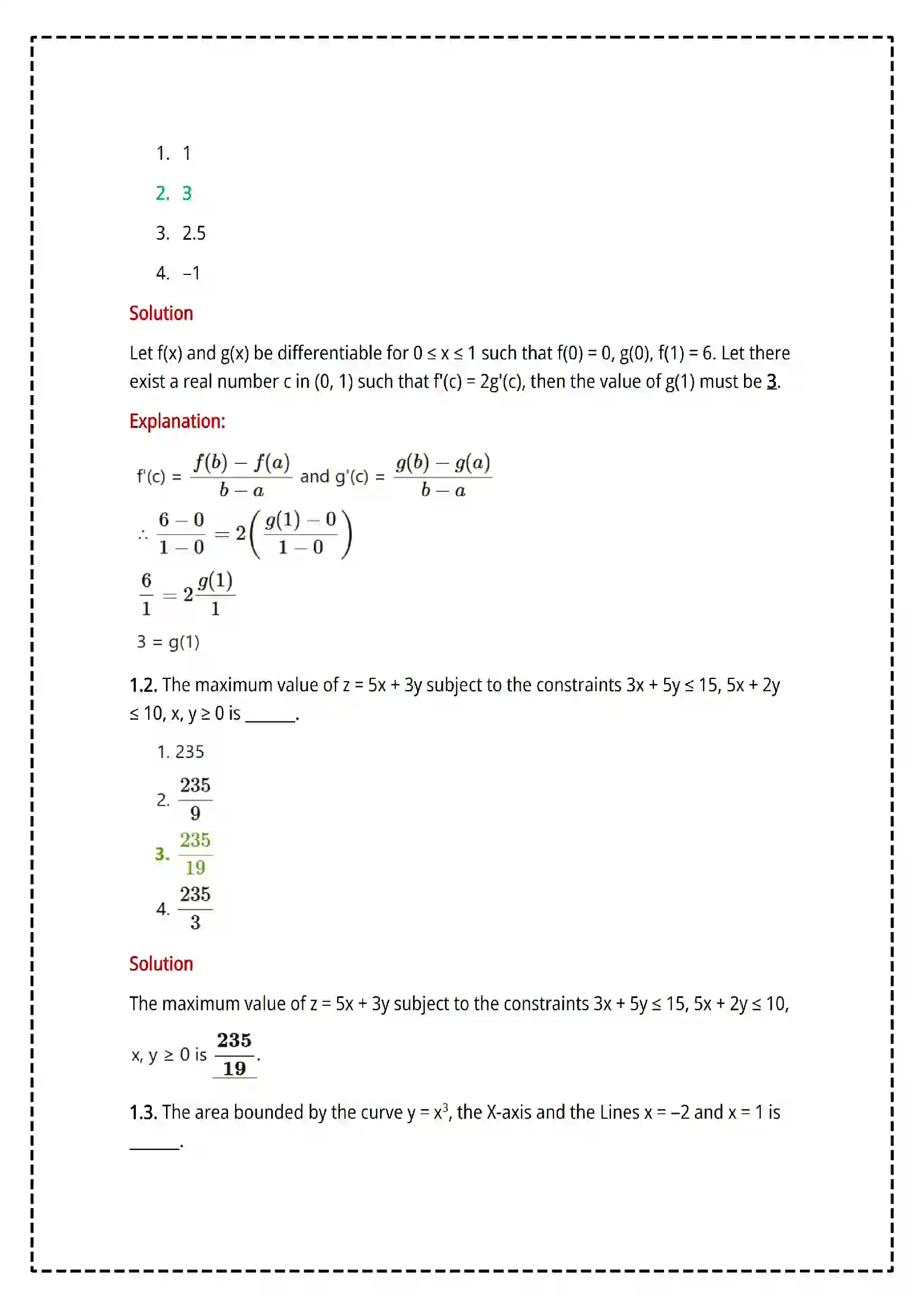 Maharashtra Board Class 12th 2025 Mathematics and Statistics Set - 1 - Sample Paper 2