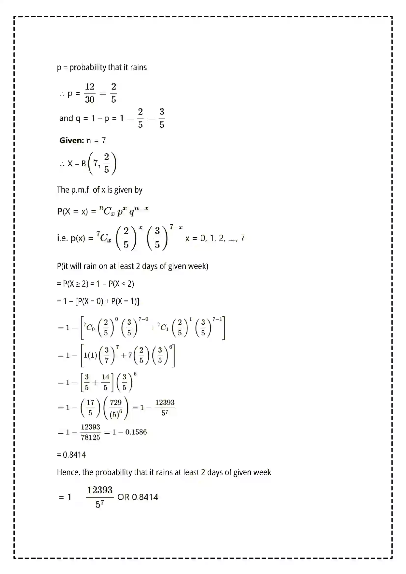 Maharashtra Board Class 12th 2025 Mathematics and Statistics Set - 1 - Sample Paper 23