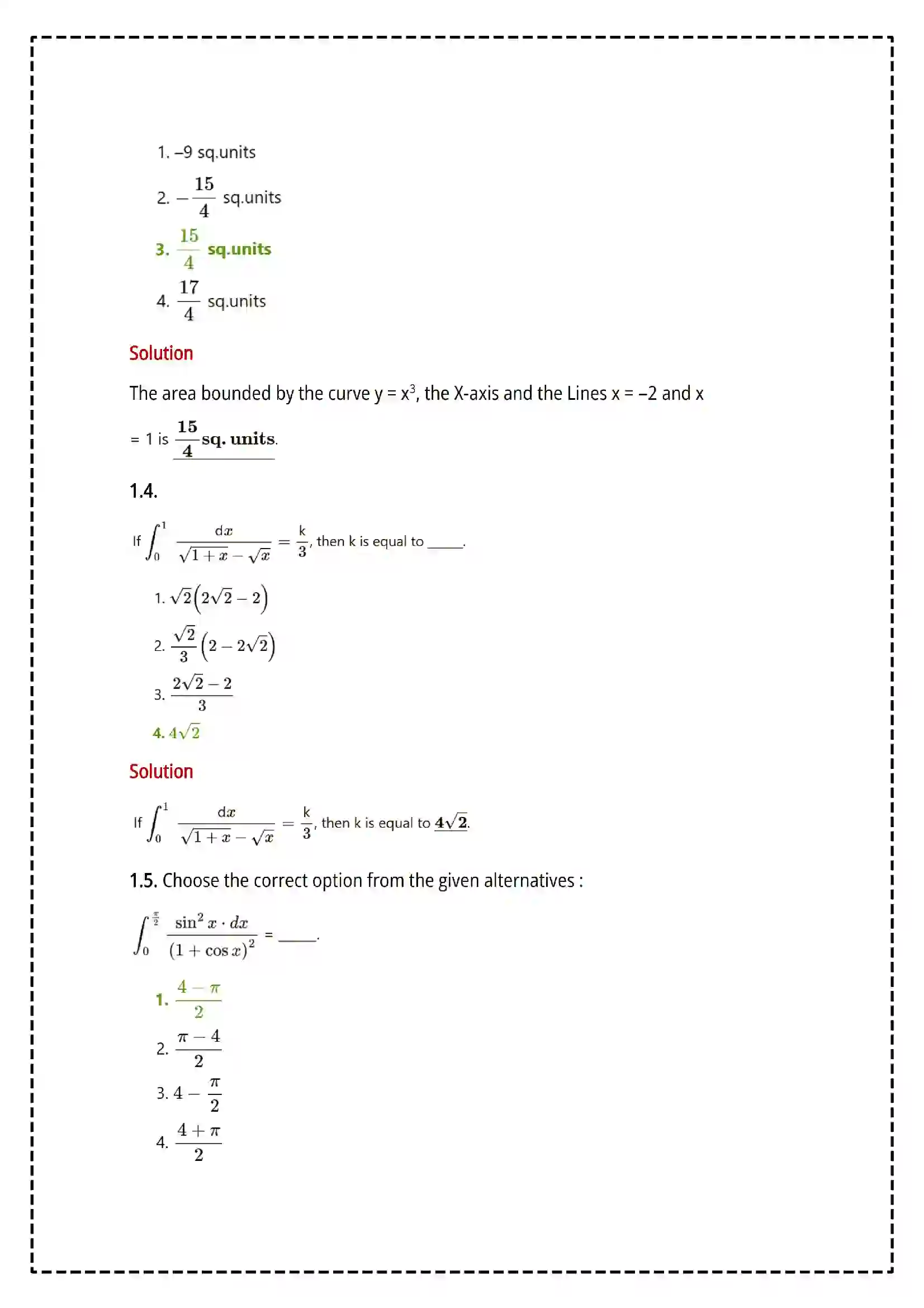 Maharashtra Board Class 12th 2025 Mathematics and Statistics Set - 1 - Sample Paper 3