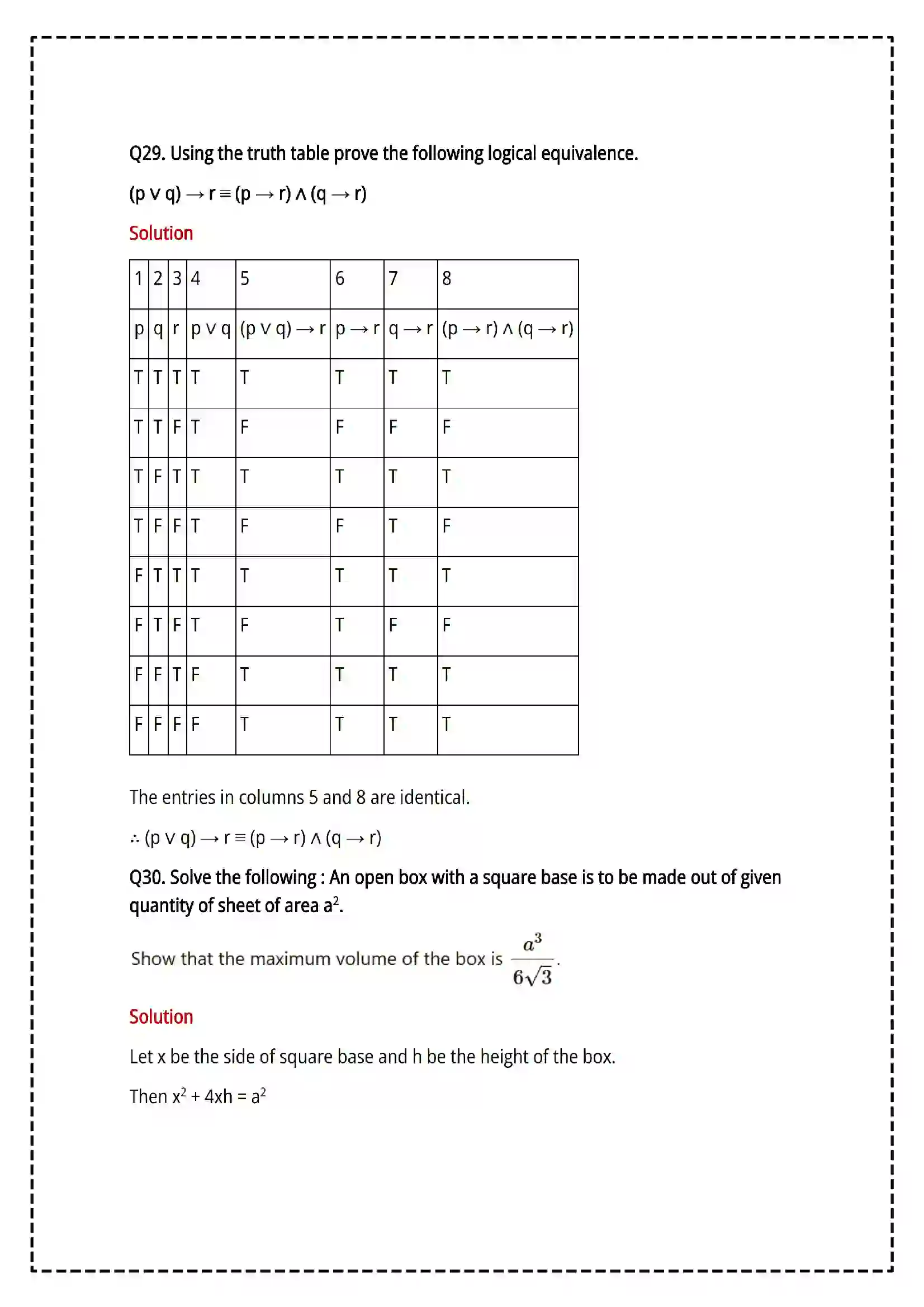 Maharashtra Board Class 12th 2025 Mathematics and Statistics Set - 1 - Sample Paper 32