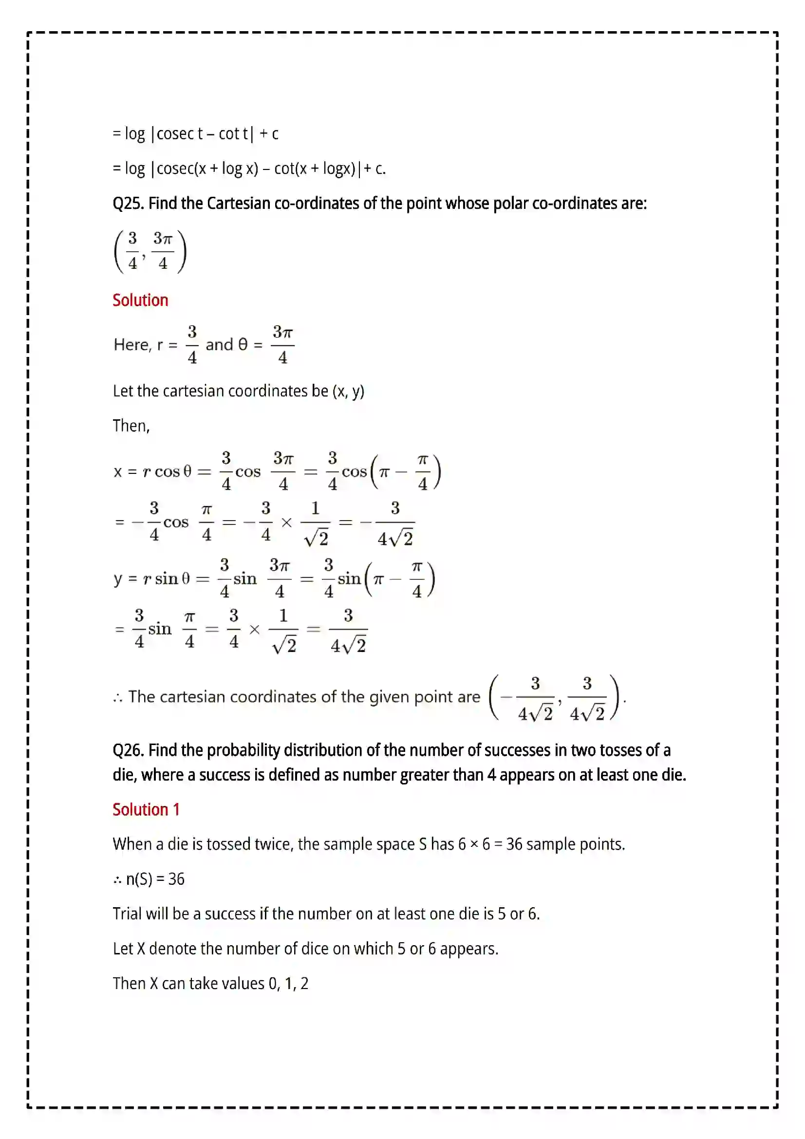 Maharashtra Board Class 12th 2025 Mathematics and Statistics Set - 2 - Sample Paper 23