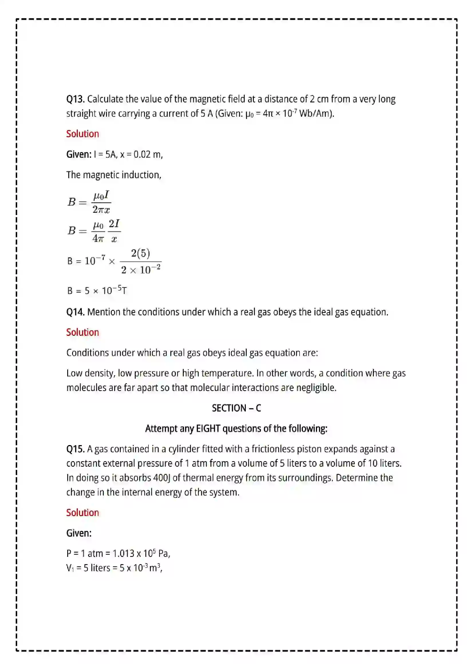 Maharashtra Board Class 12th 2025 Physics Set - 1 - Sample Paper 21