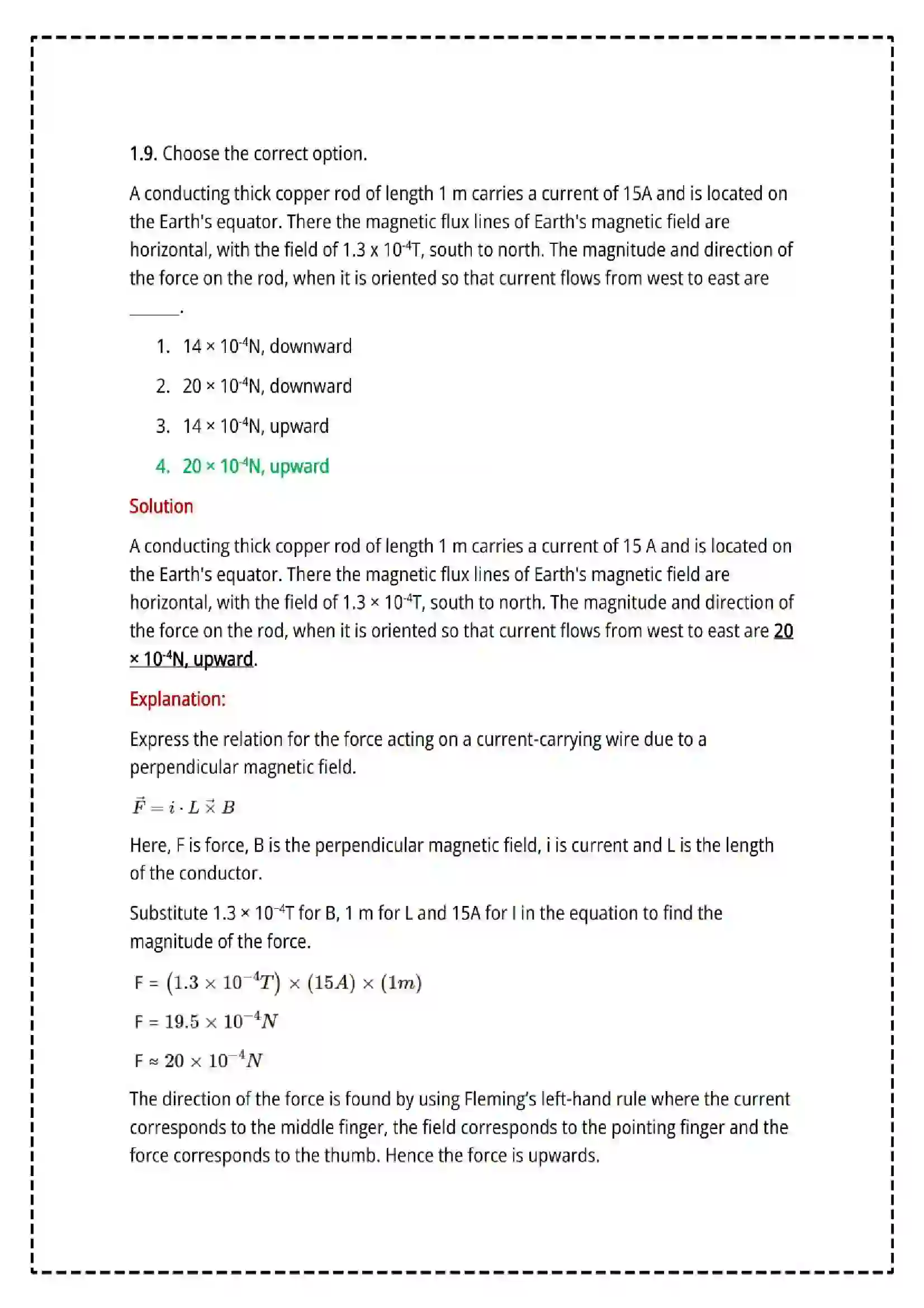 Maharashtra Board Class 12th 2025 Physics Set - 1 - Sample Paper 9