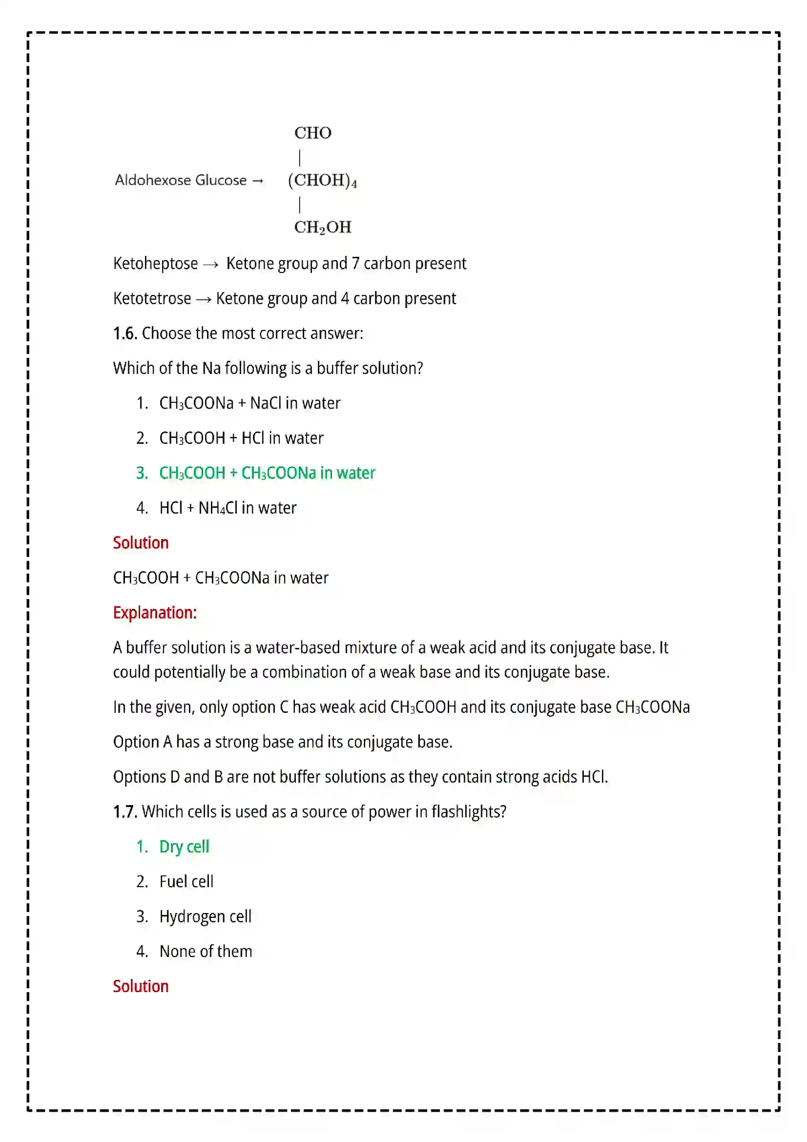 Maharashtra Board Class 12th 2025 Chemistry Set- 1 - Sample Paper 5
