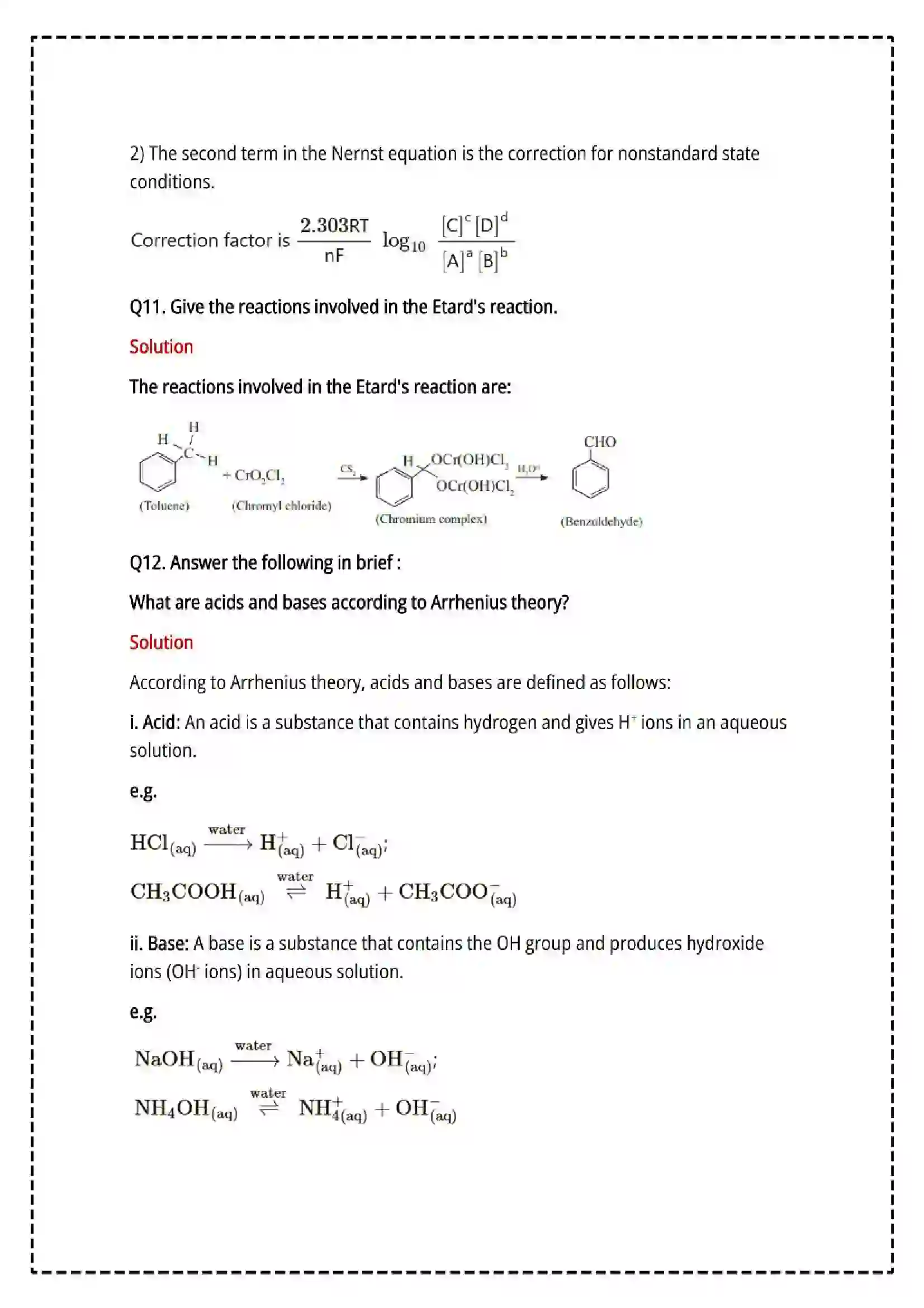Maharashtra Board Class 12th 2025 Chemistry Set - 2 - Sample Paper 12