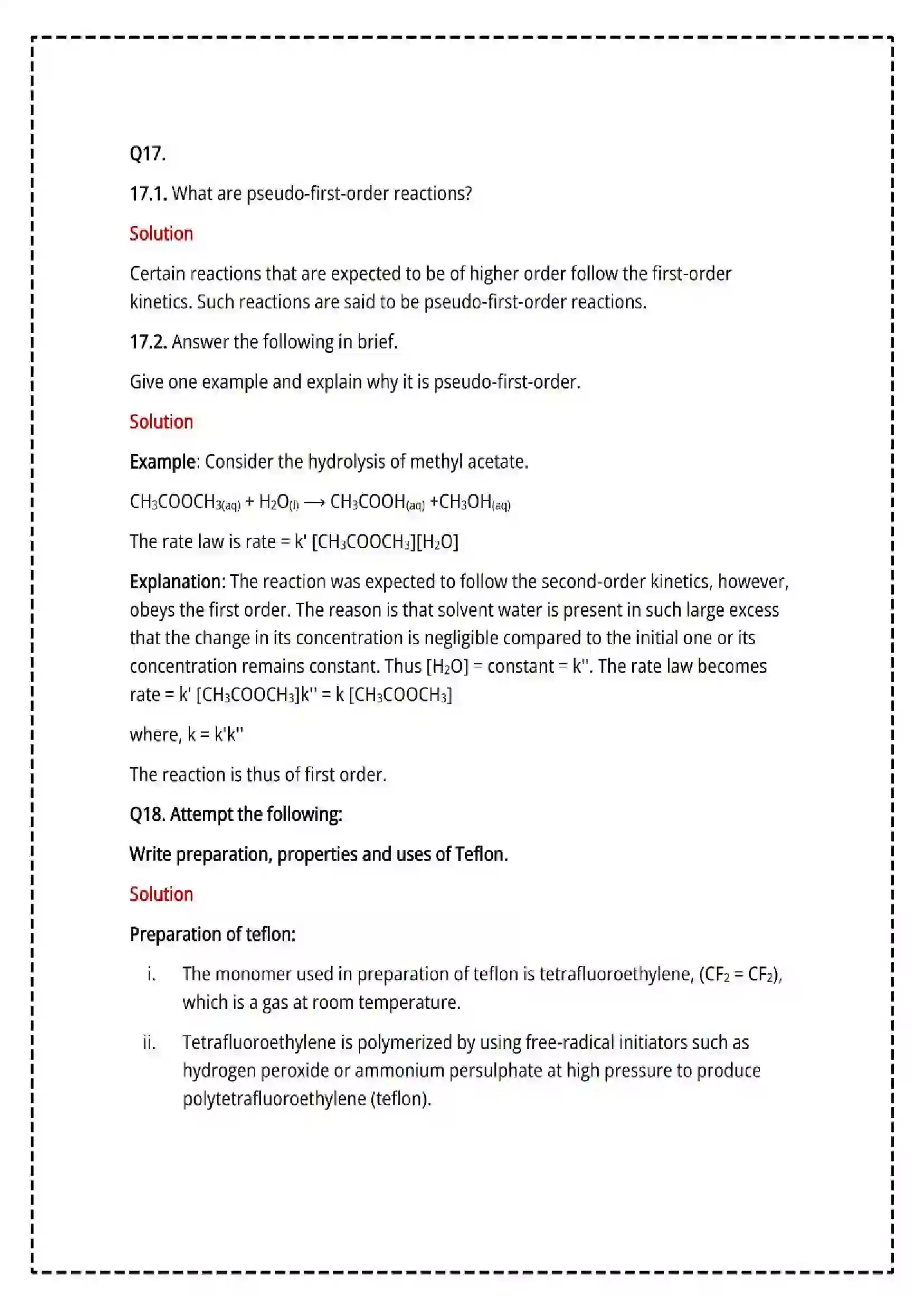 Maharashtra Board Class 12th 2025 Chemistry Set - 2 - Sample Paper 15