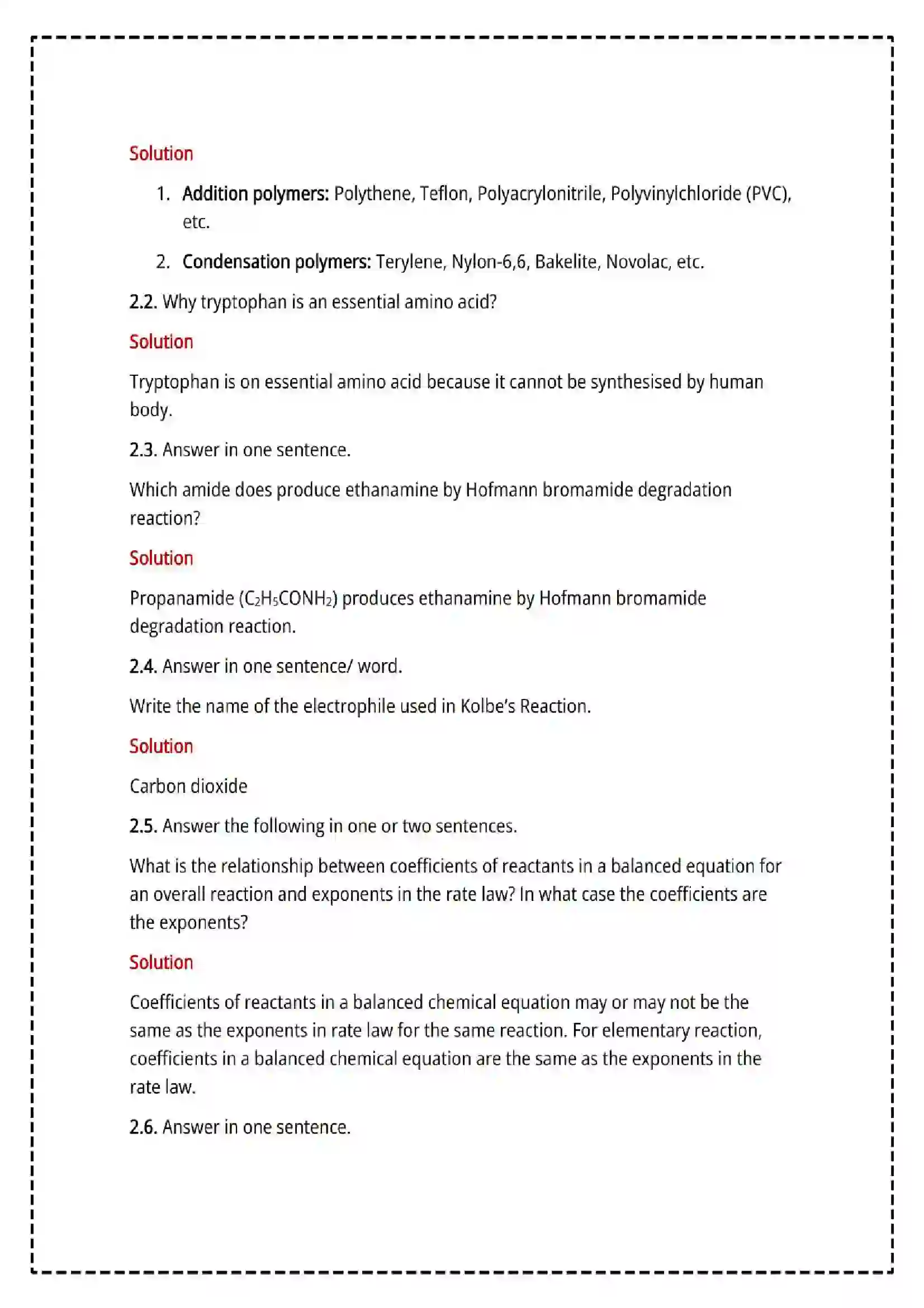 Maharashtra Board Class 12th 2025 Chemistry Set - 2 - Sample Paper 6