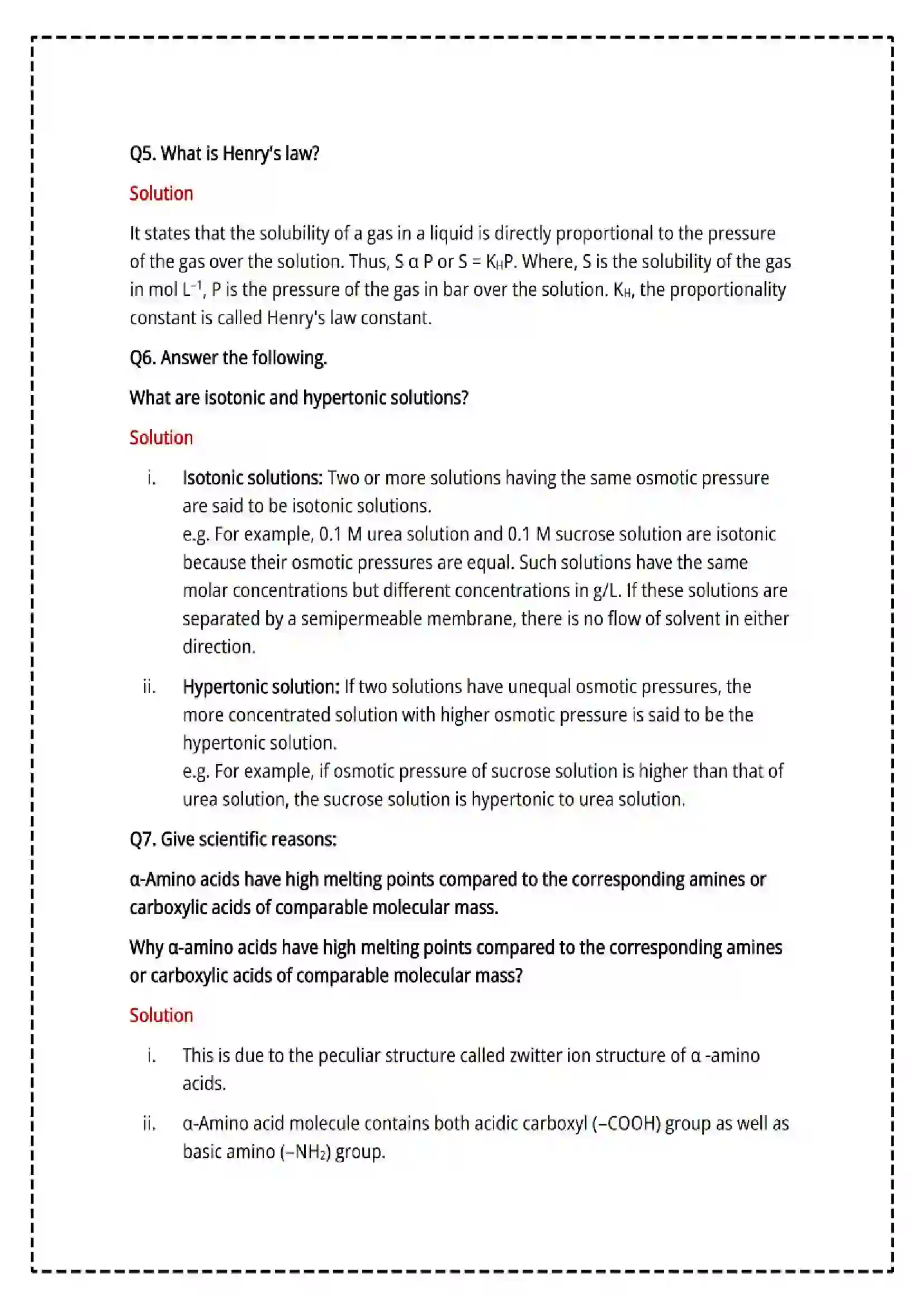 Maharashtra Board Class 12th 2025 Chemistry Set - 2 - Sample Paper 9