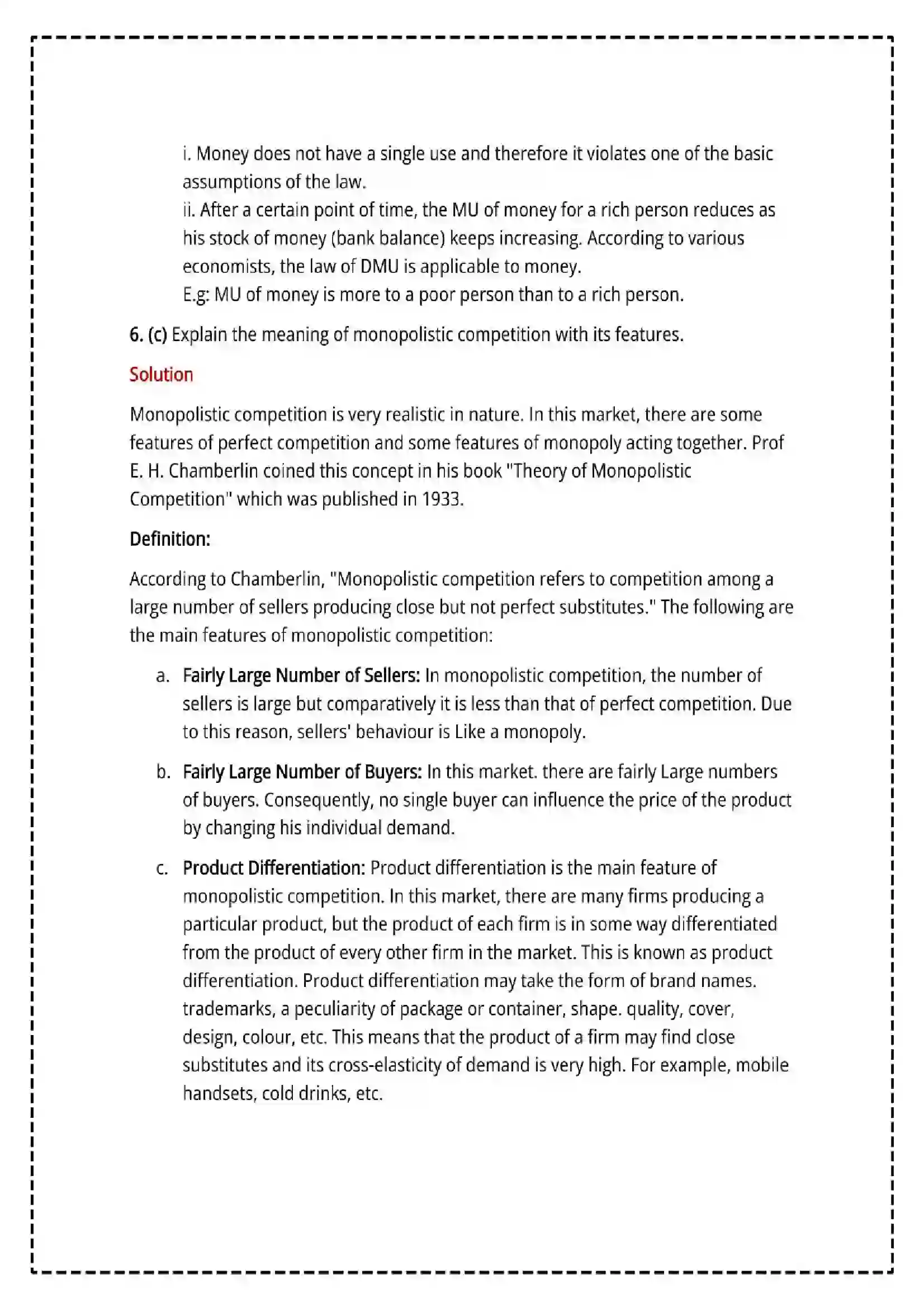 Maharashtra Board Class 12th 2025 Economics Set - 1 - Sample Paper 30
