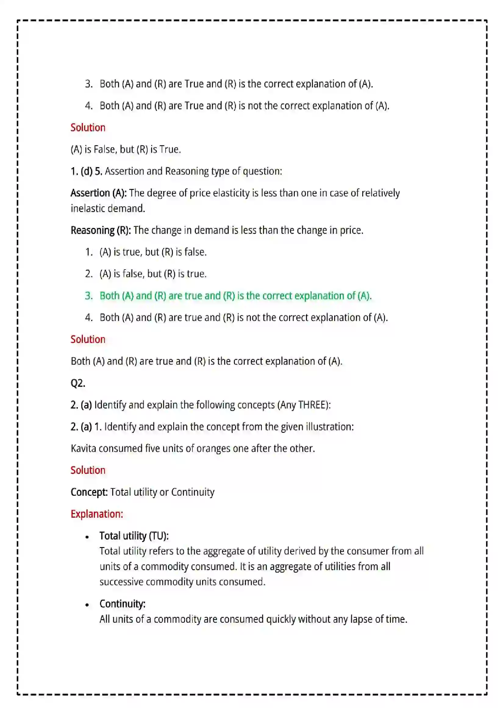 Maharashtra Board Class 12th 2025 Economics Set - 1 - Sample Paper 8