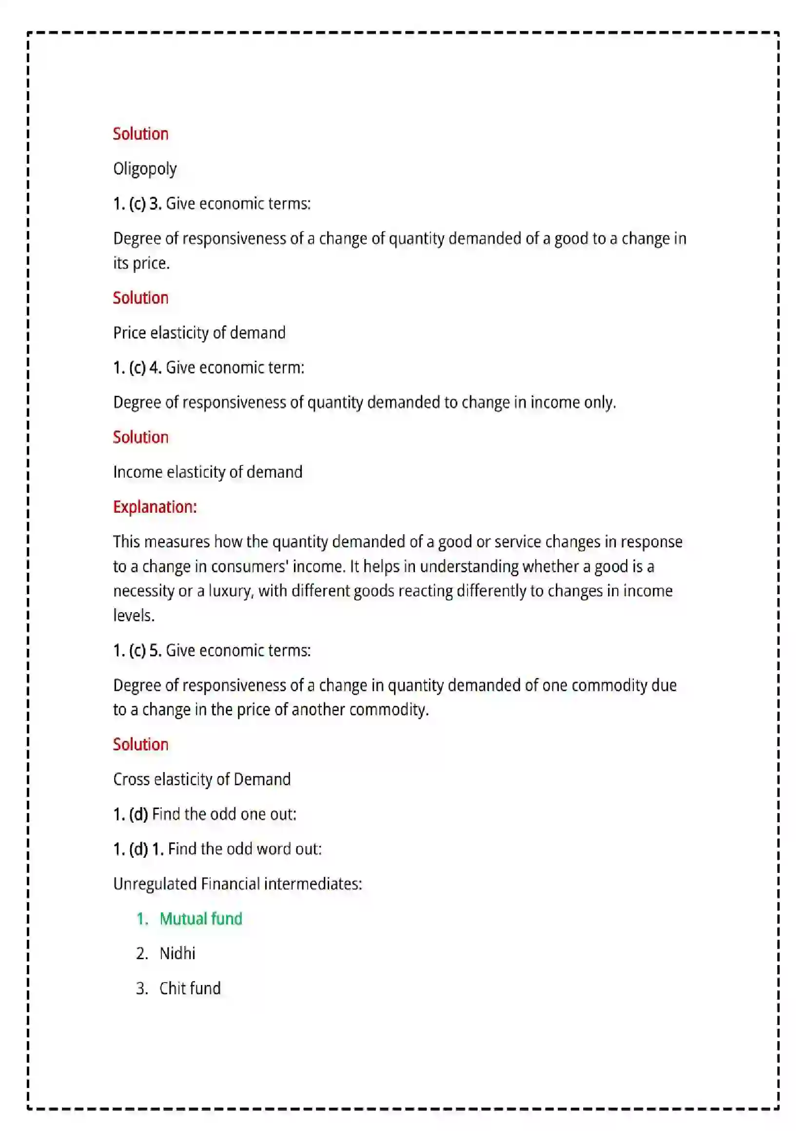Maharashtra Board Class 12th 2025 Economics Set - 2 - Sample Paper 5