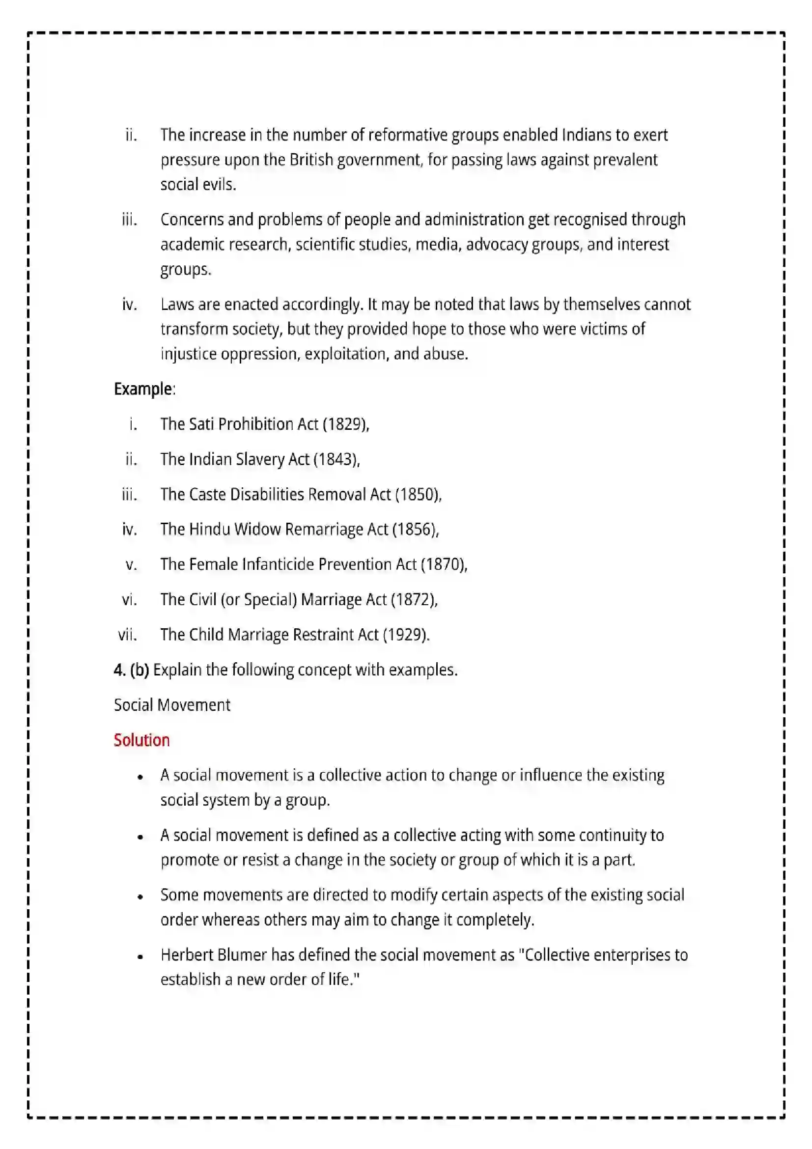 Maharashtra Board Class 12th 2025 Sociology Set - 1 - Sample Paper 15