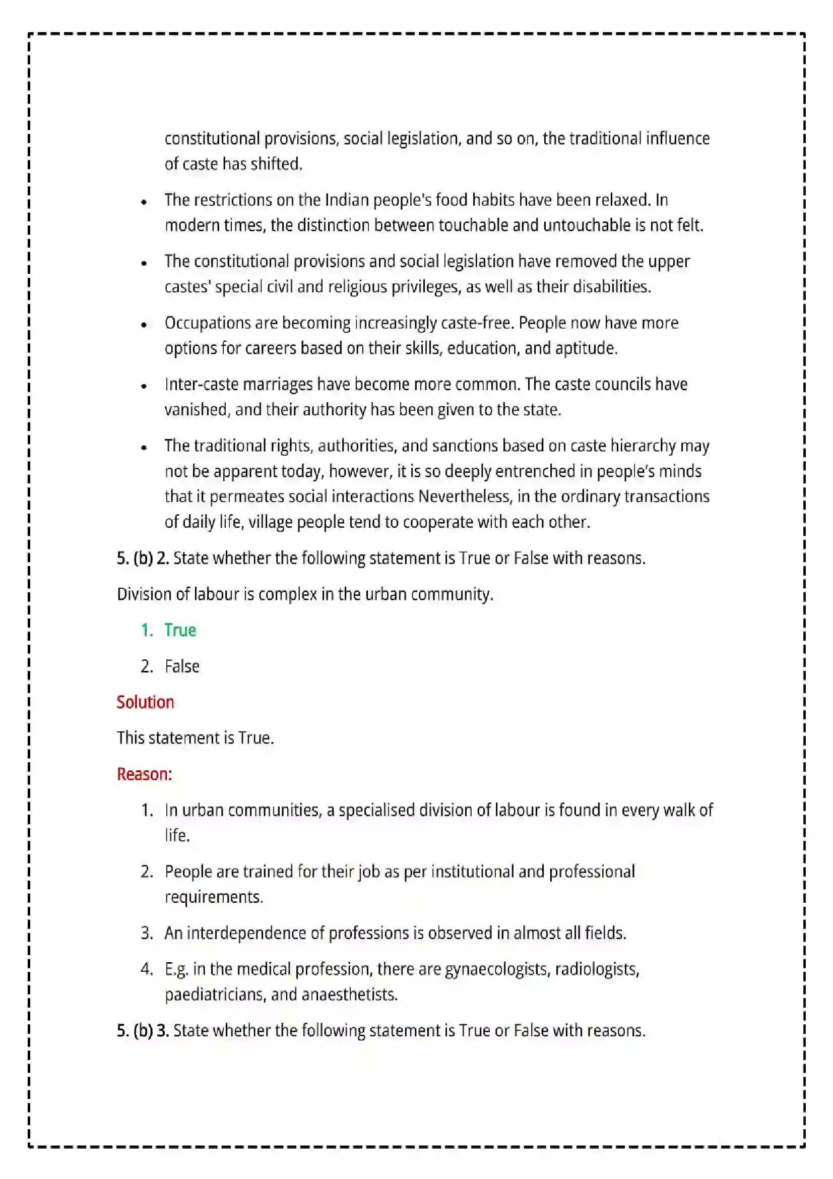 Maharashtra Board Class 12th 2025 Sociology Set - 1 - Sample Paper 18