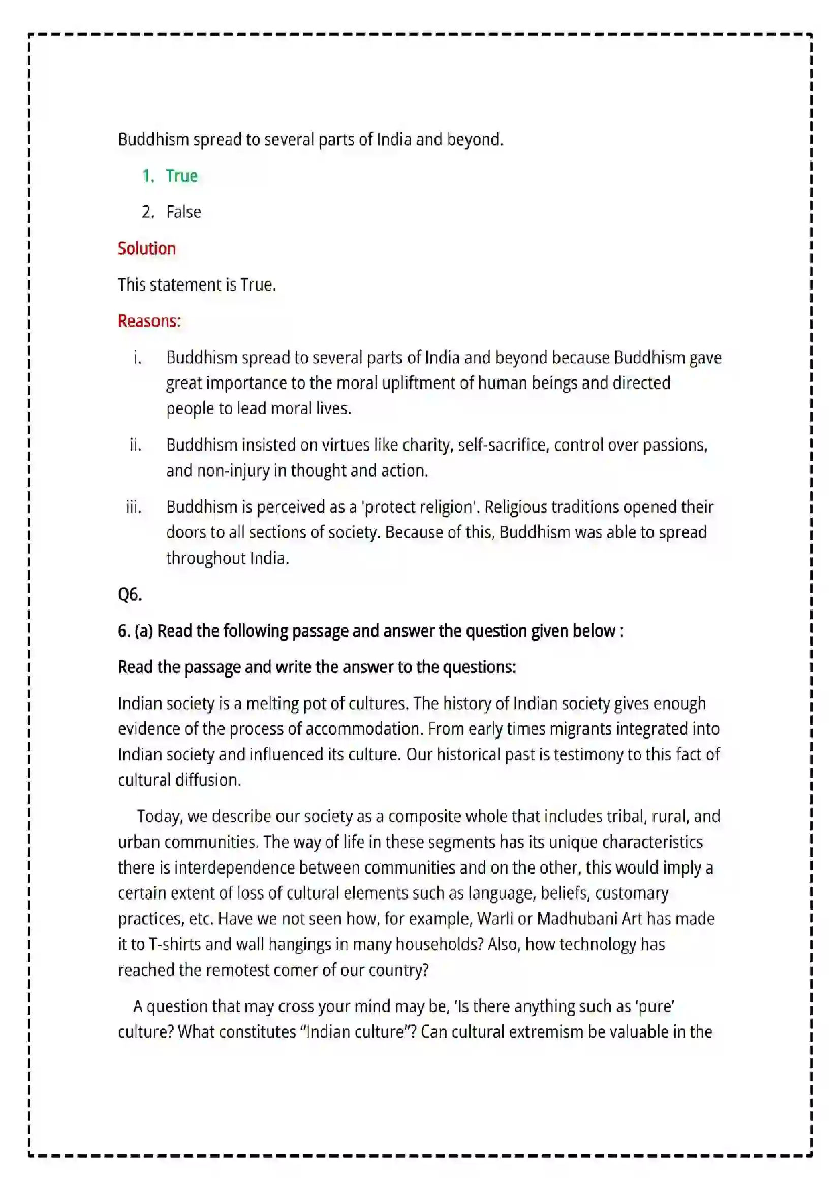 Maharashtra Board Class 12th 2025 Sociology Set - 1 - Sample Paper 19