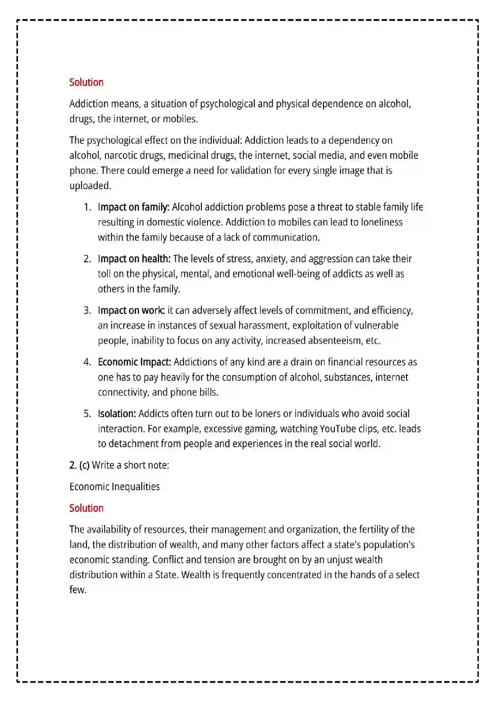 Maharashtra Board Class 12th 2025 Sociology Set - 1 - Sample Paper 8