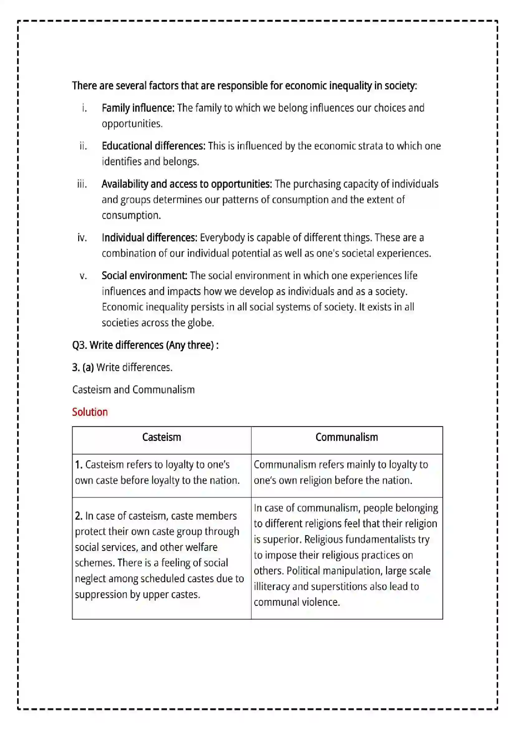 Maharashtra Board Class 12th 2025 Sociology Set - 1 - Sample Paper 9