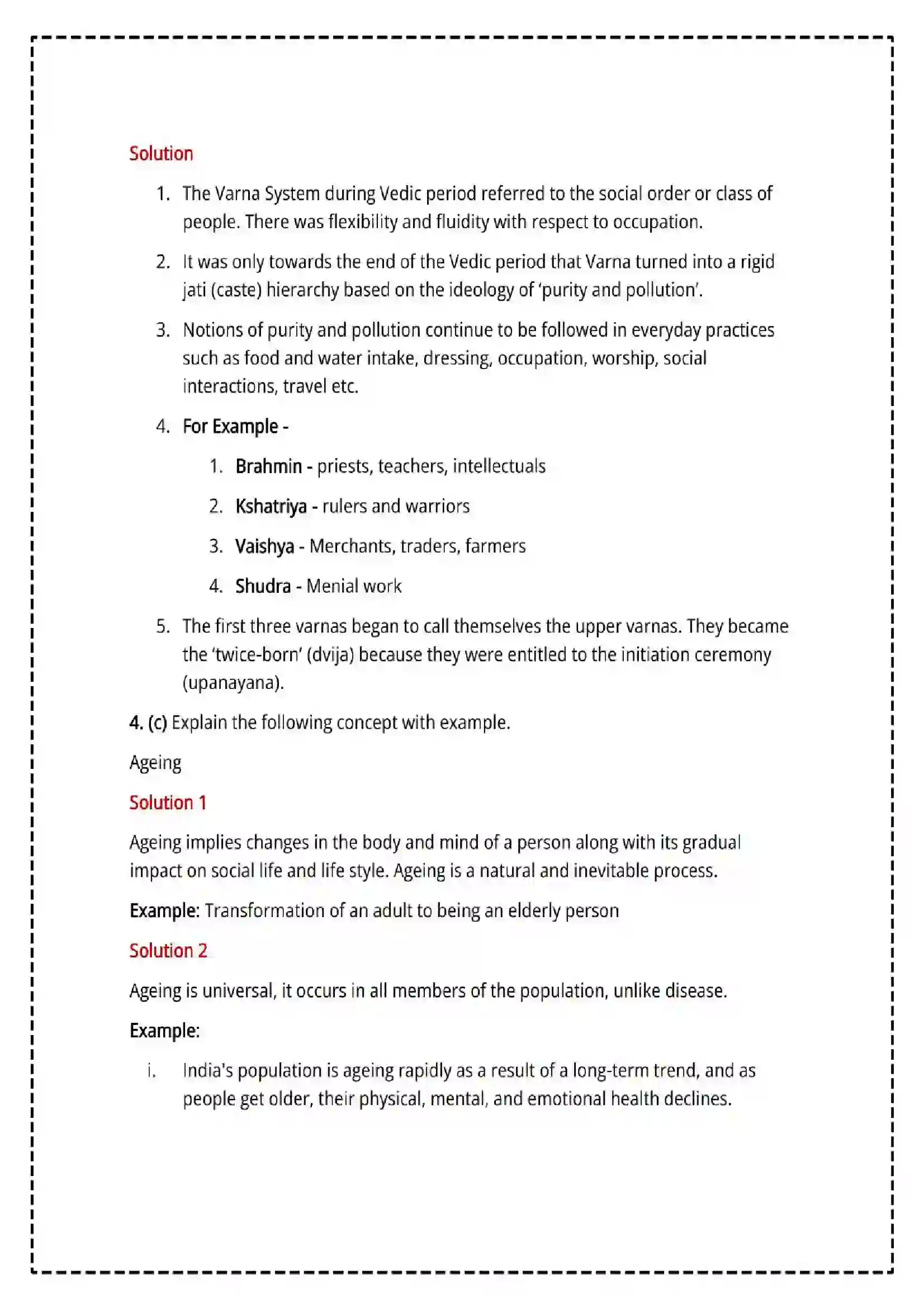 Maharashtra Board Class 12th 2025 Sociology Set - 2 - Sample Paper 16